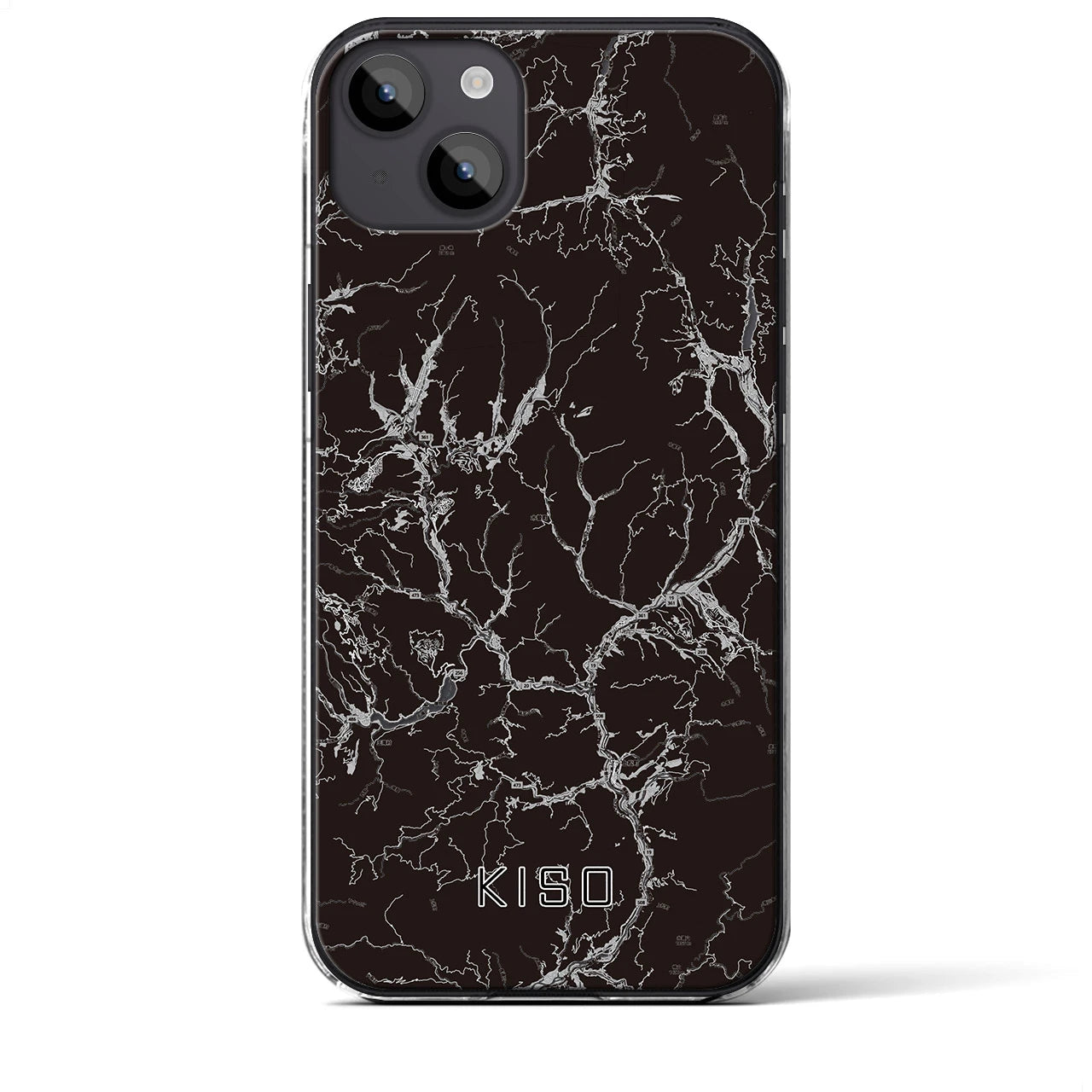 【木曽(長野県)】地図柄iPhoneケース(クリアタイプ)