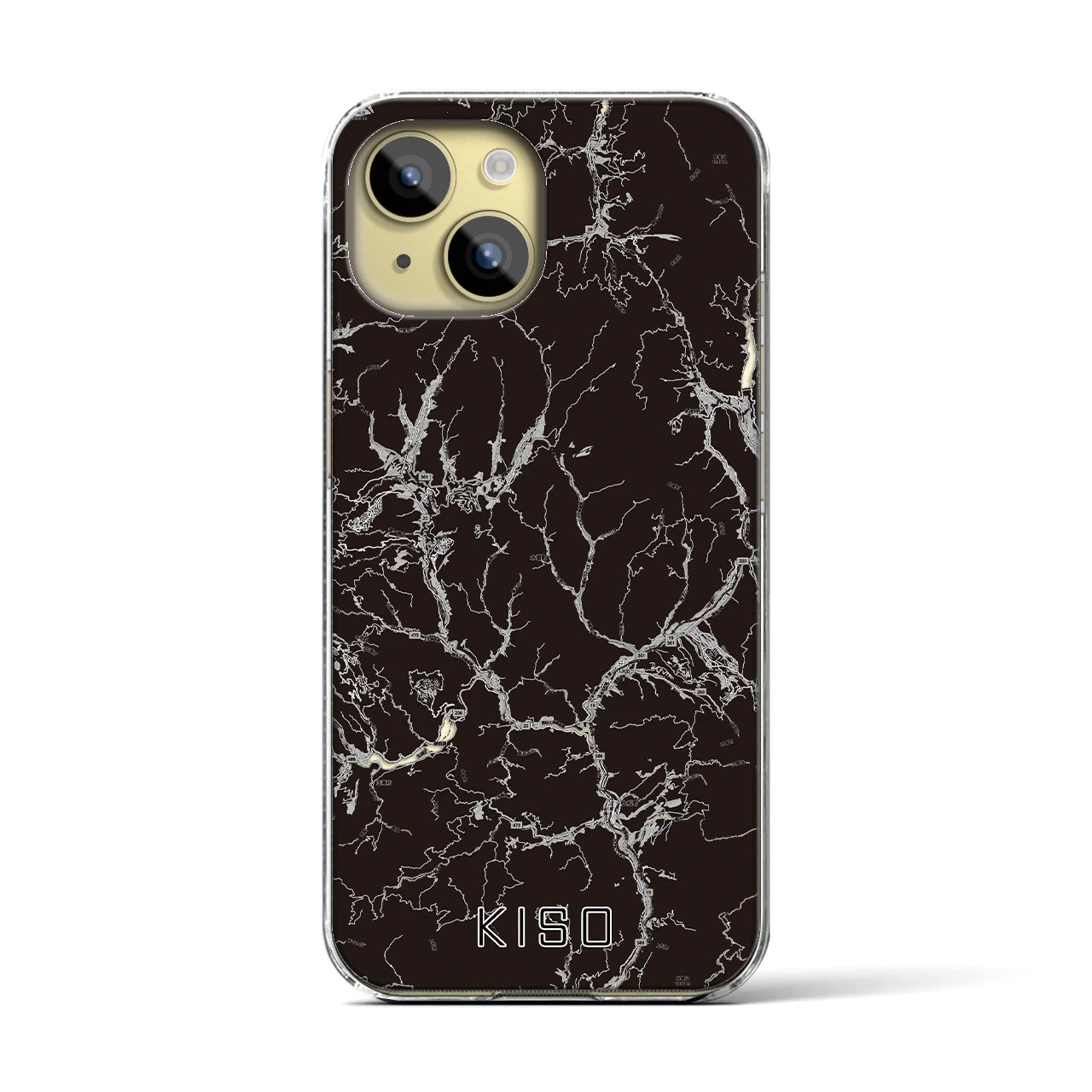 【木曽(長野県)】地図柄iPhoneケース(クリアタイプ)