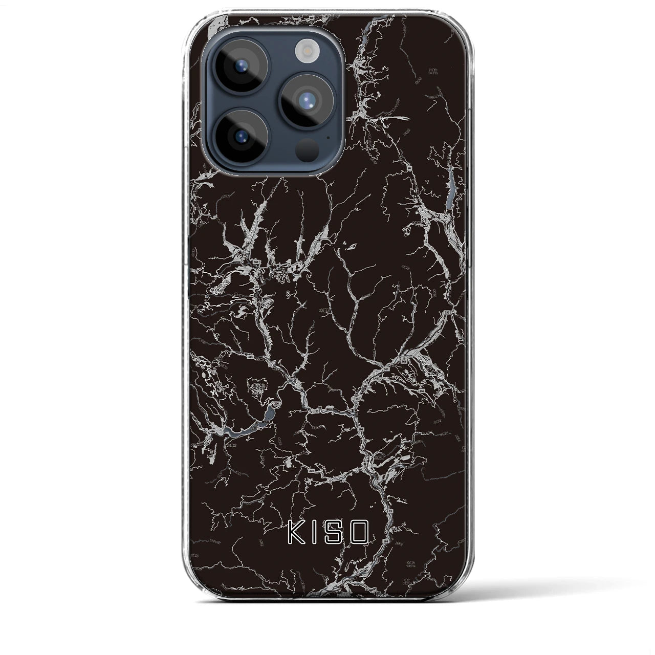 【木曽(長野県)】地図柄iPhoneケース(クリアタイプ)