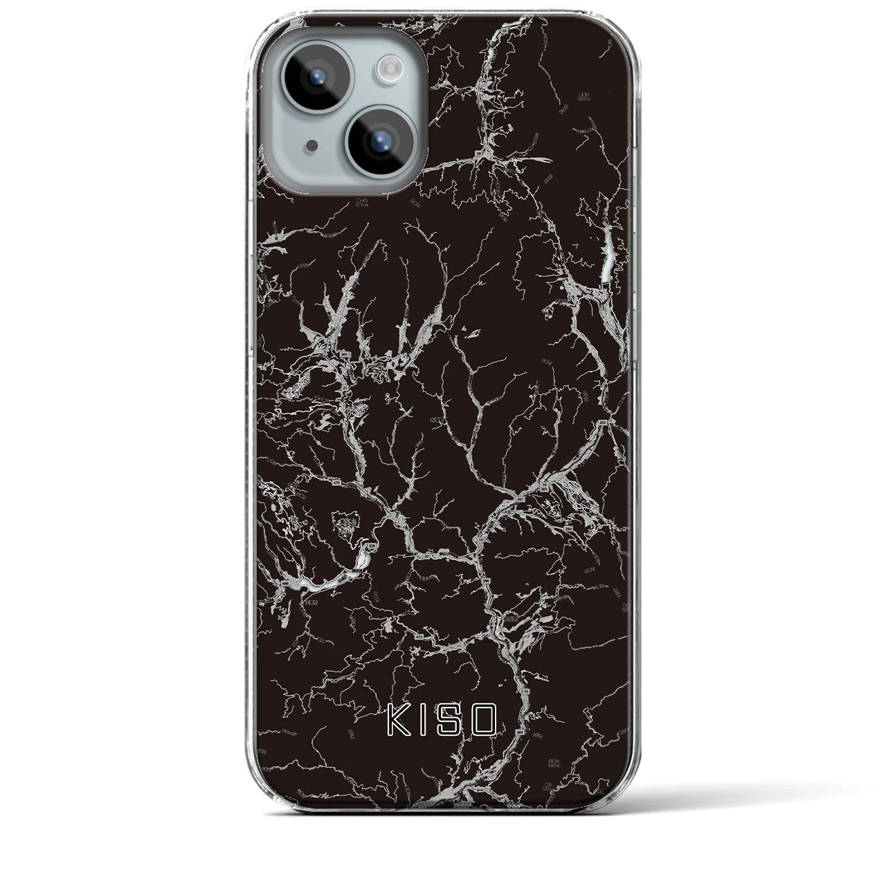 【木曽(長野県)】地図柄iPhoneケース(クリアタイプ)