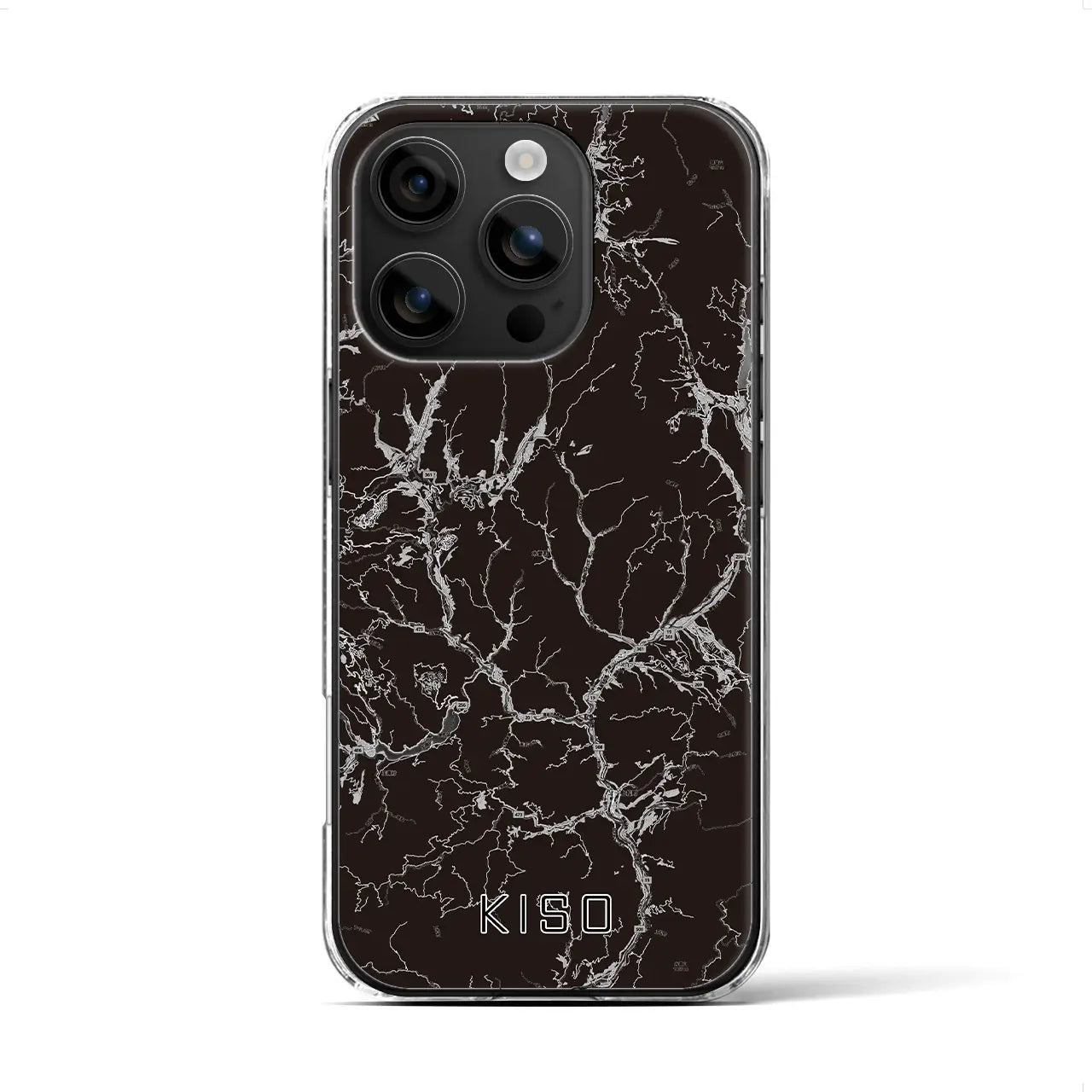 【木曽(長野県)】地図柄iPhoneケース(クリアタイプ)