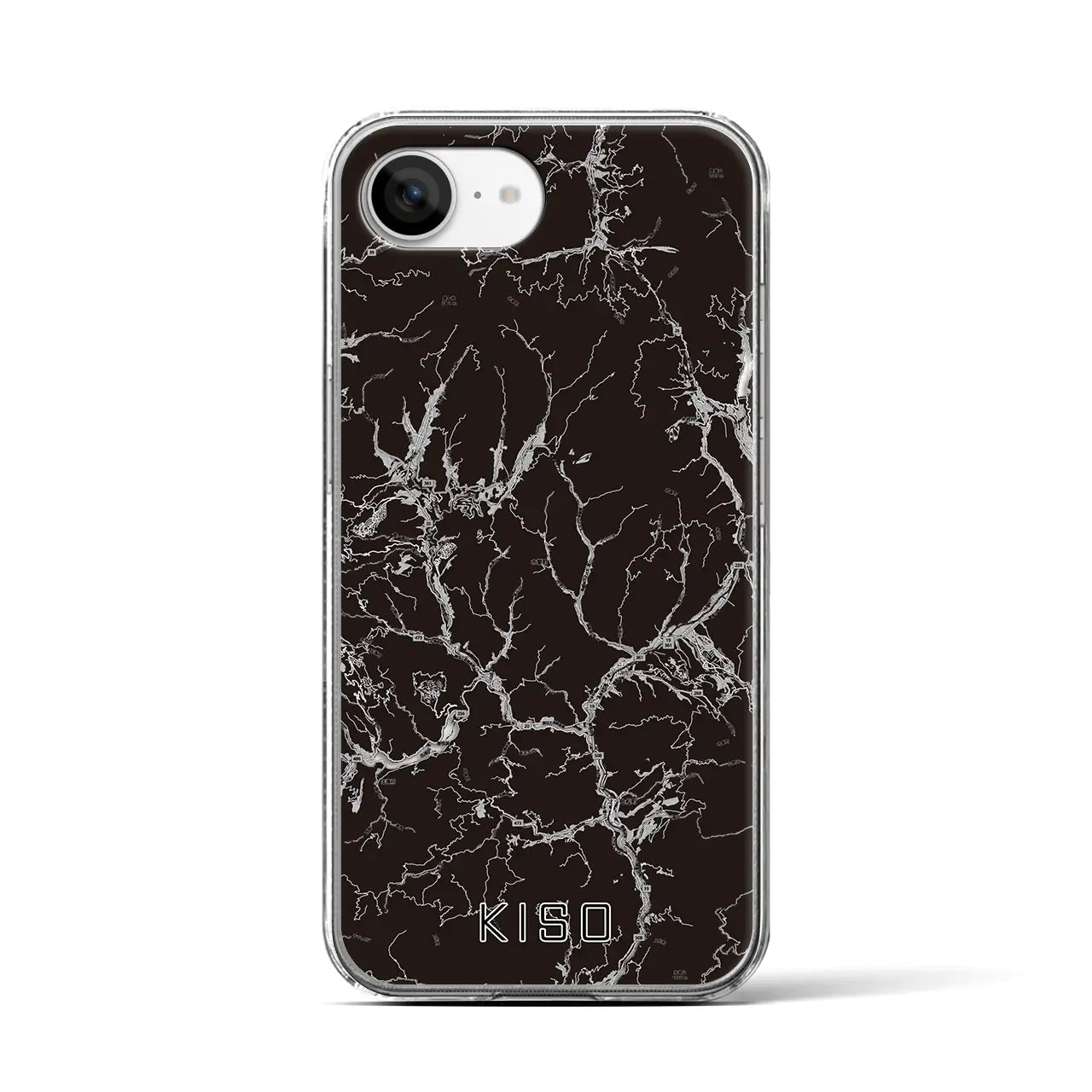 【木曽(長野県)】地図柄iPhoneケース(クリアタイプ)