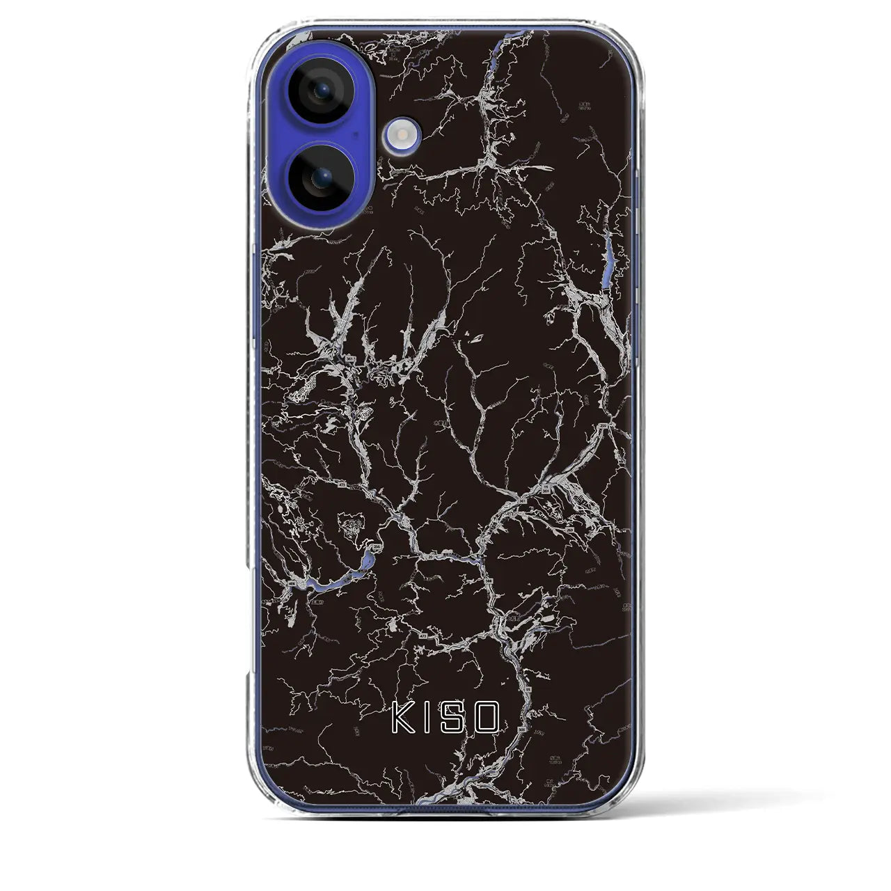 【木曽(長野県)】地図柄iPhoneケース(クリアタイプ)