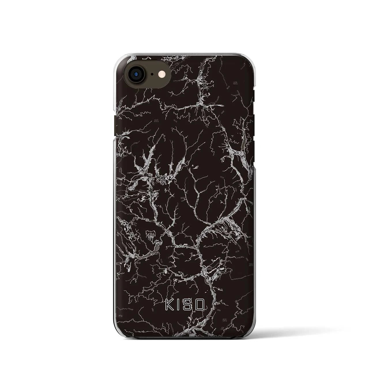 【木曽(長野県)】地図柄iPhoneケース(クリアタイプ)