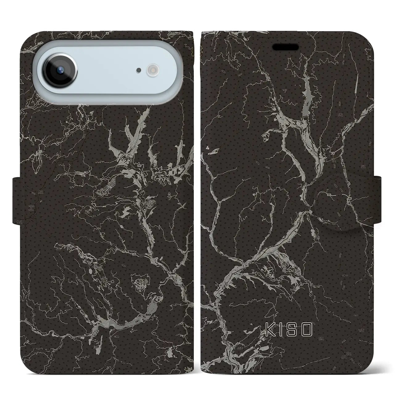 【木曽(長野県)】地図柄iPhoneケース(手帳タイプ)