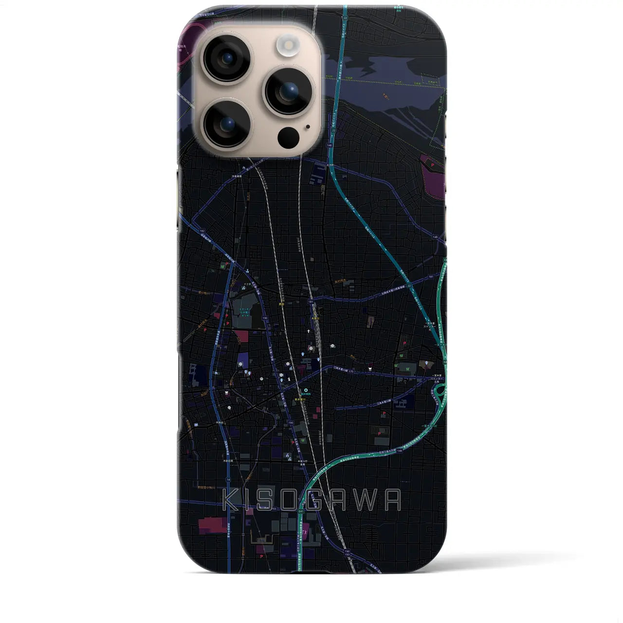 【木曽川(愛知県)】地図柄iPhoneケース(バックカバータイプ)