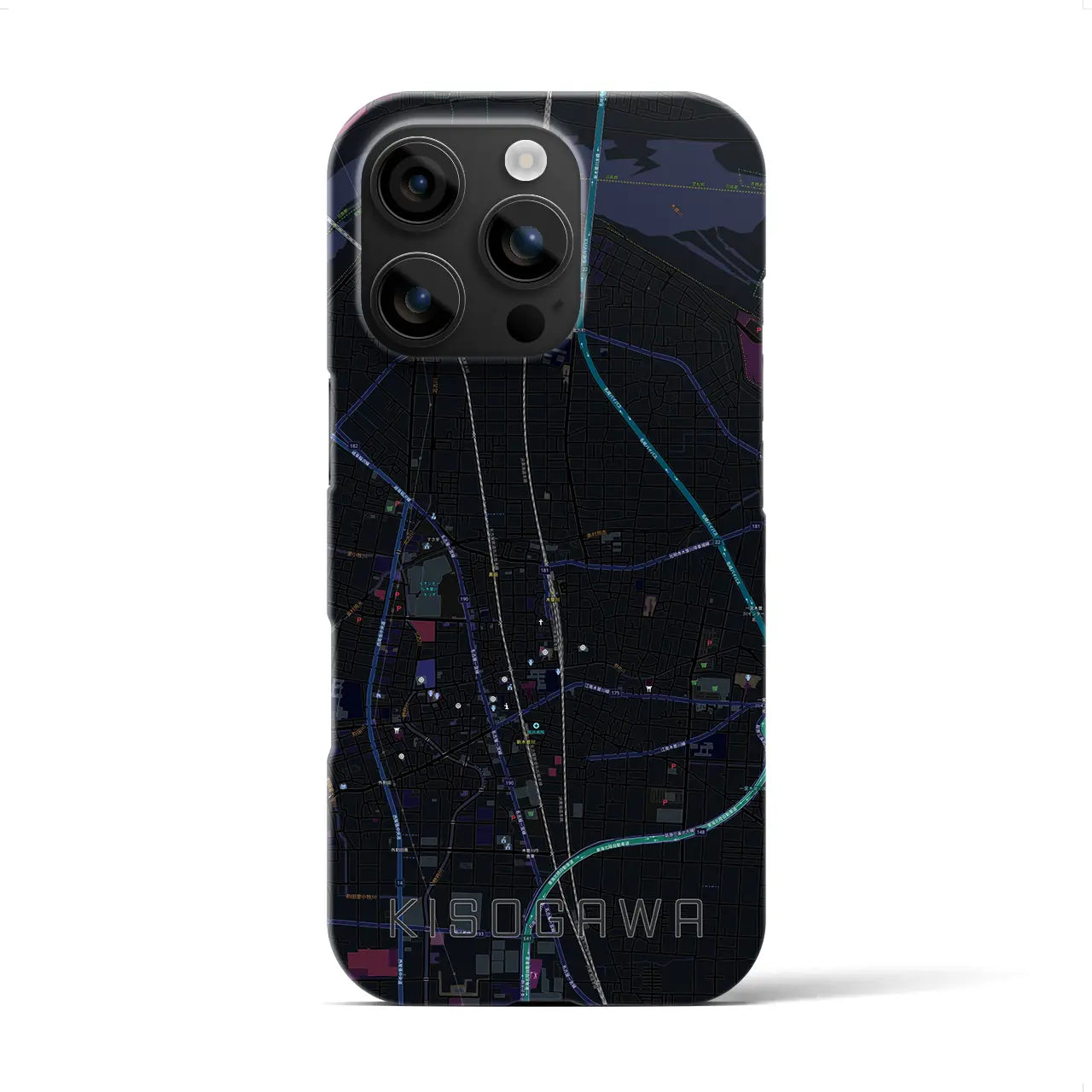 【木曽川(愛知県)】地図柄iPhoneケース(バックカバータイプ)