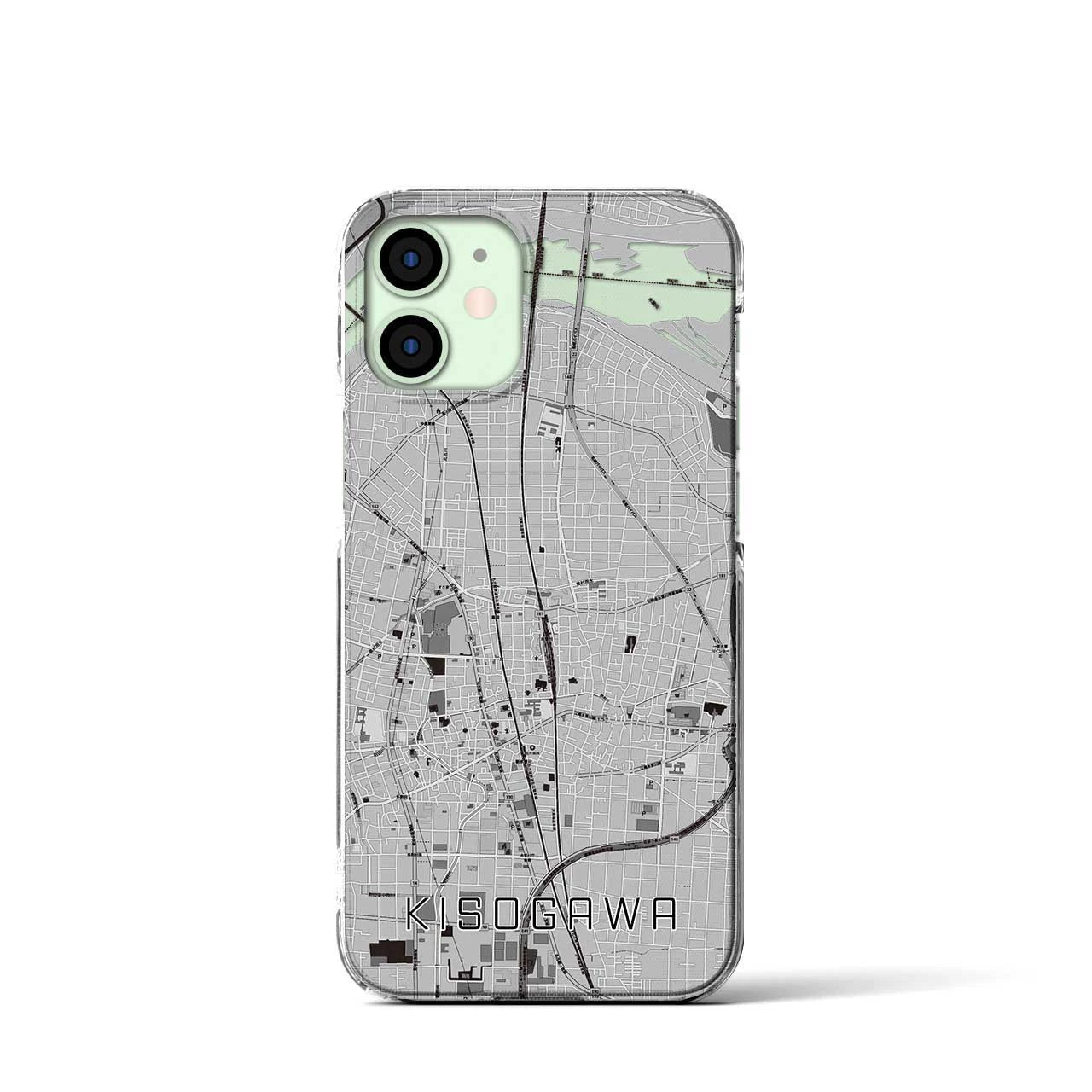 【木曽川(愛知県)】地図柄iPhoneケース(クリアタイプ)