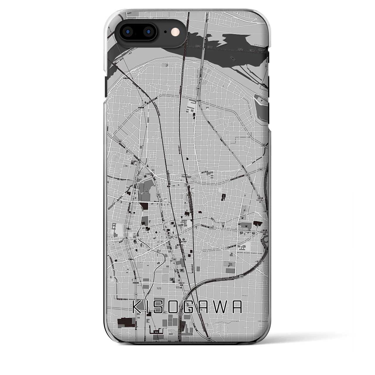 【木曽川(愛知県)】地図柄iPhoneケース(クリアタイプ)