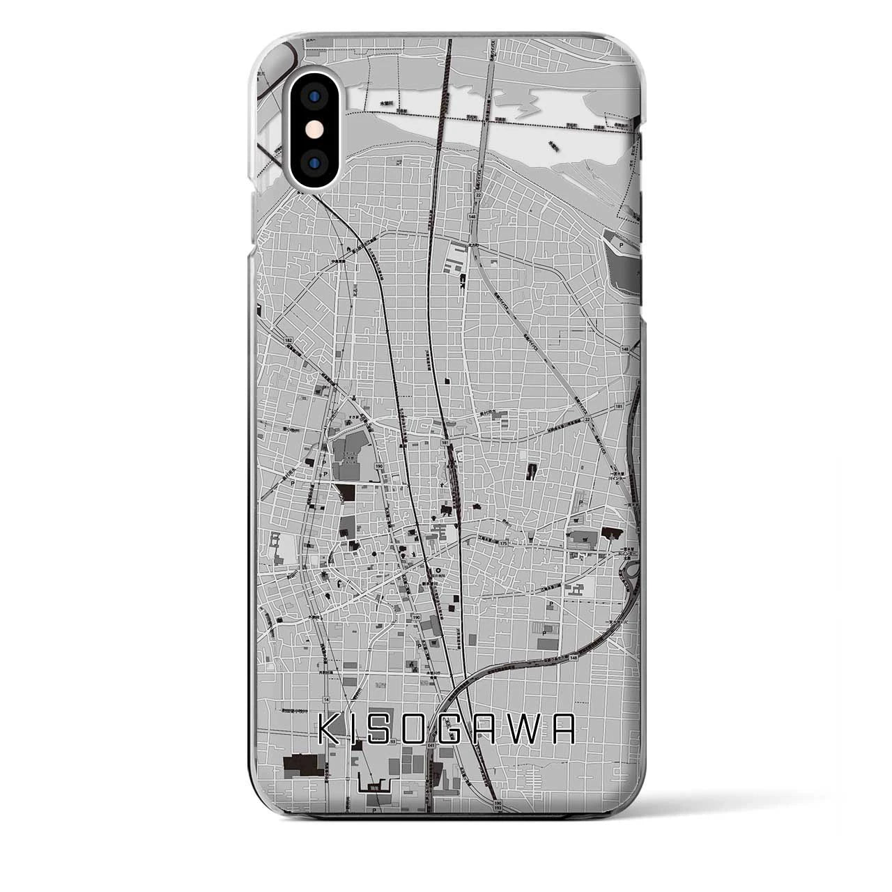 【木曽川(愛知県)】地図柄iPhoneケース(クリアタイプ)