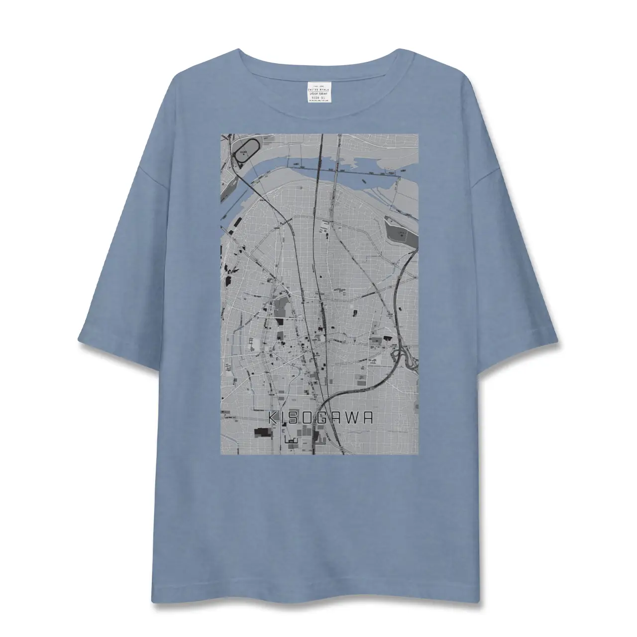 【木曽川(愛知県)】地図柄ビッグシルエットTシャツ