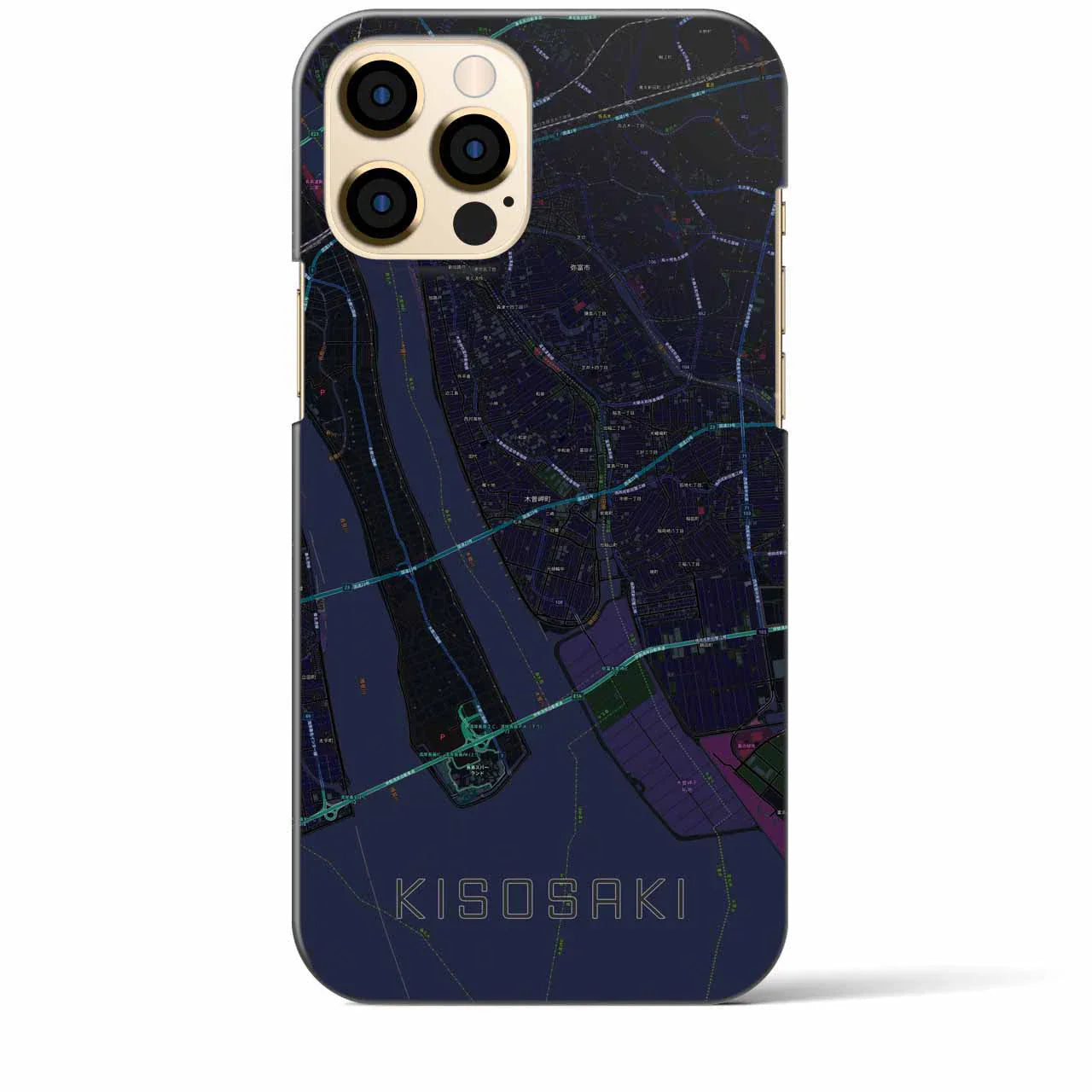 【木曽岬(三重県)】地図柄iPhoneケース(バックカバータイプ)