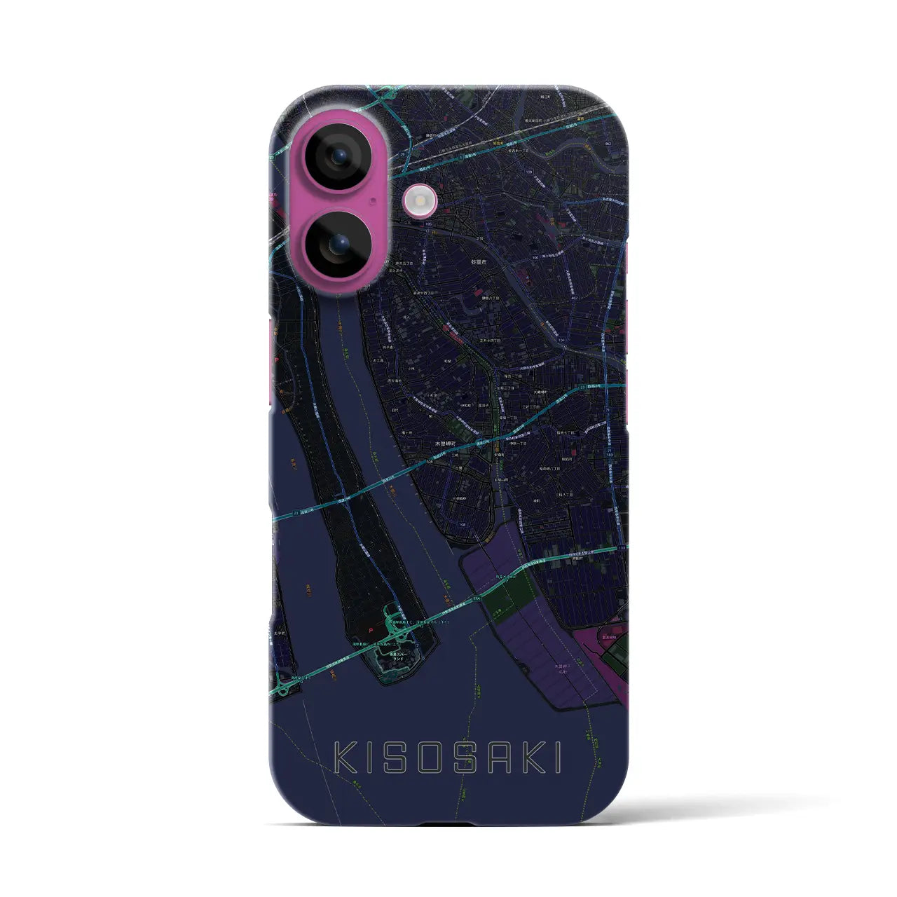 【木曽岬(三重県)】地図柄iPhoneケース(バックカバータイプ)