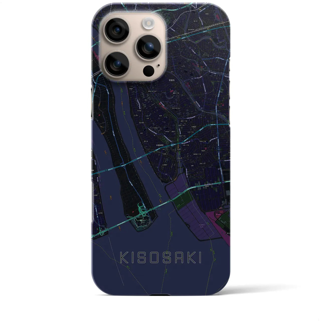 【木曽岬(三重県)】地図柄iPhoneケース(バックカバータイプ)