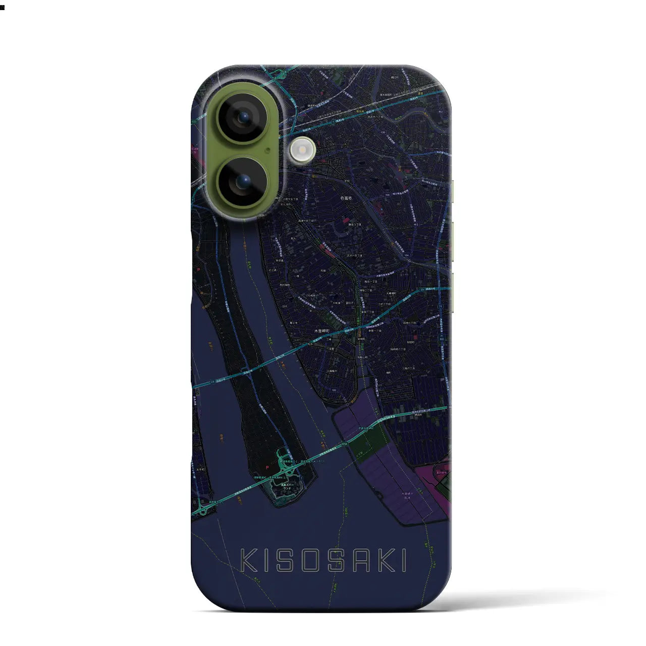 【木曽岬(三重県)】地図柄iPhoneケース(バックカバータイプ)