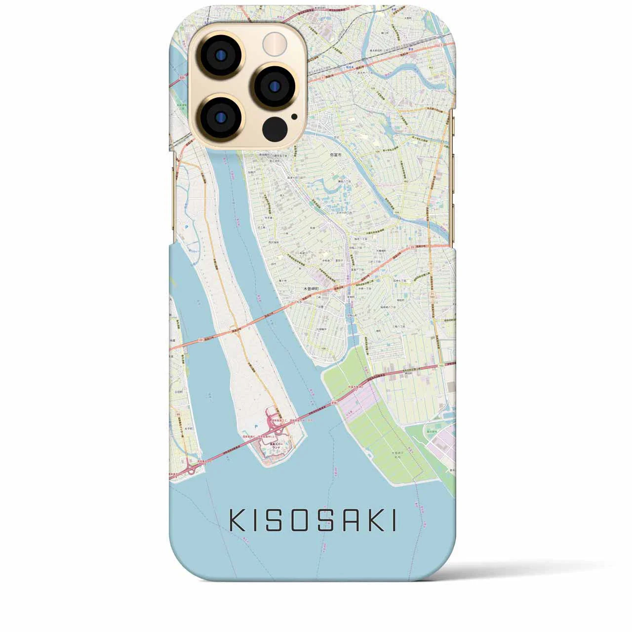 【木曽岬(三重県)】地図柄iPhoneケース(バックカバータイプ)