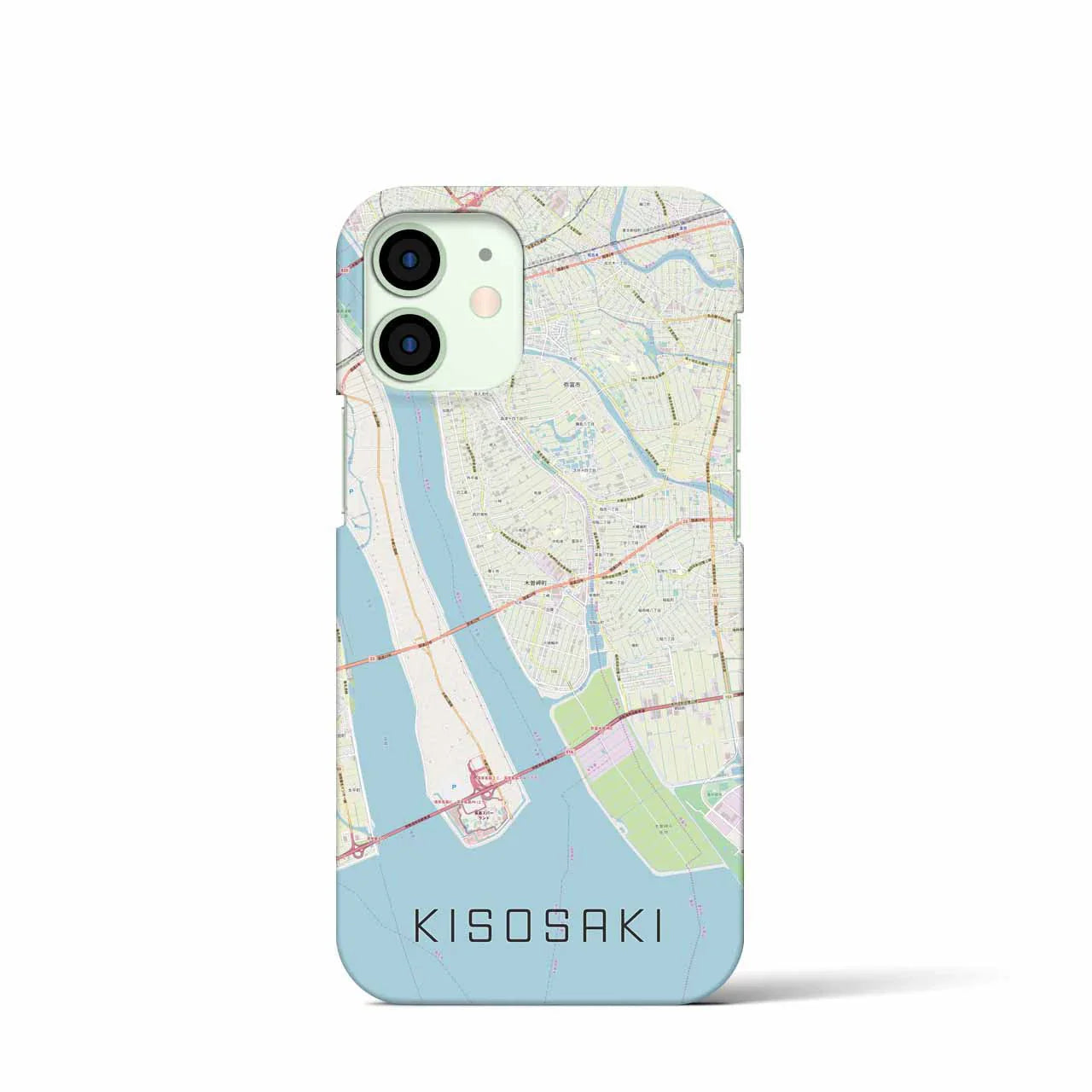 【木曽岬(三重県)】地図柄iPhoneケース(バックカバータイプ)