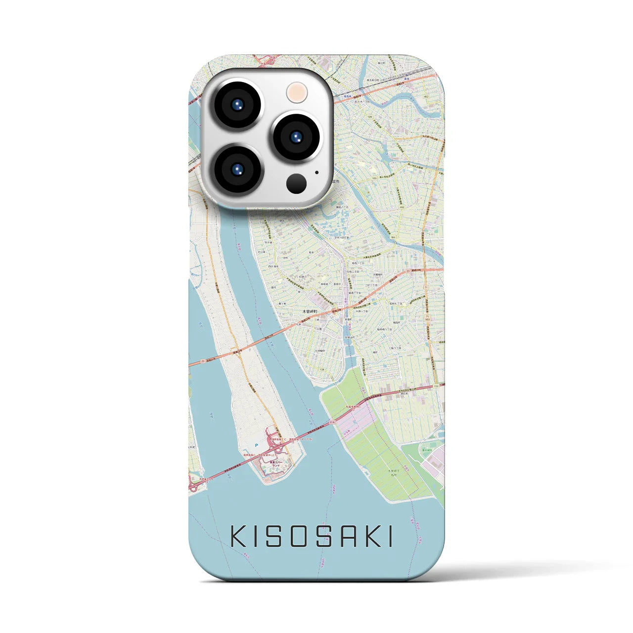 【木曽岬(三重県)】地図柄iPhoneケース(バックカバータイプ)