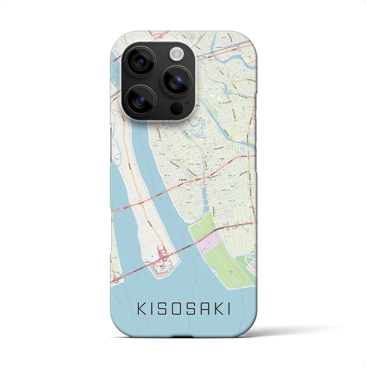 【木曽岬(三重県)】地図柄iPhoneケース(バックカバータイプ)