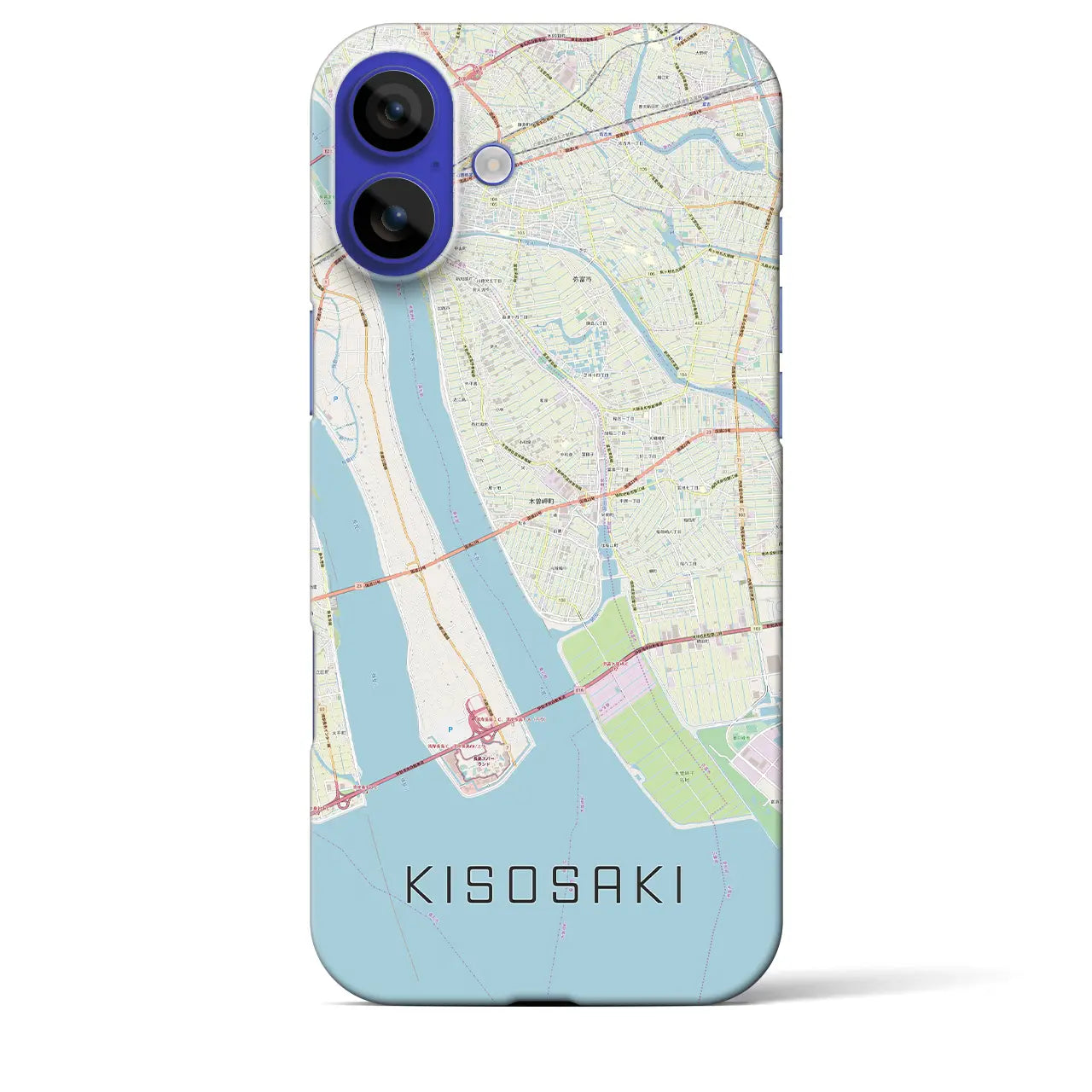 【木曽岬(三重県)】地図柄iPhoneケース(バックカバータイプ)ナチュラル・iPhone 16 Pro Max 用
