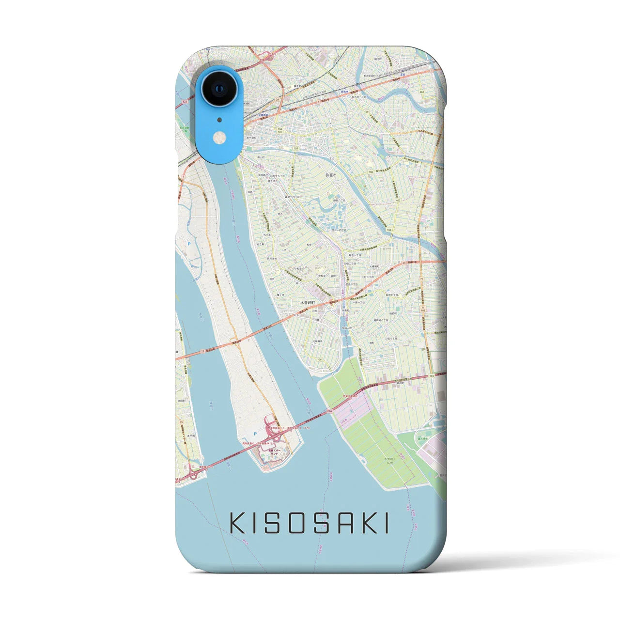 【木曽岬(三重県)】地図柄iPhoneケース(バックカバータイプ)