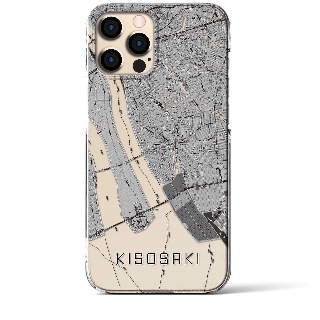 【木曽岬(三重県)】地図柄iPhoneケース(クリアタイプ)