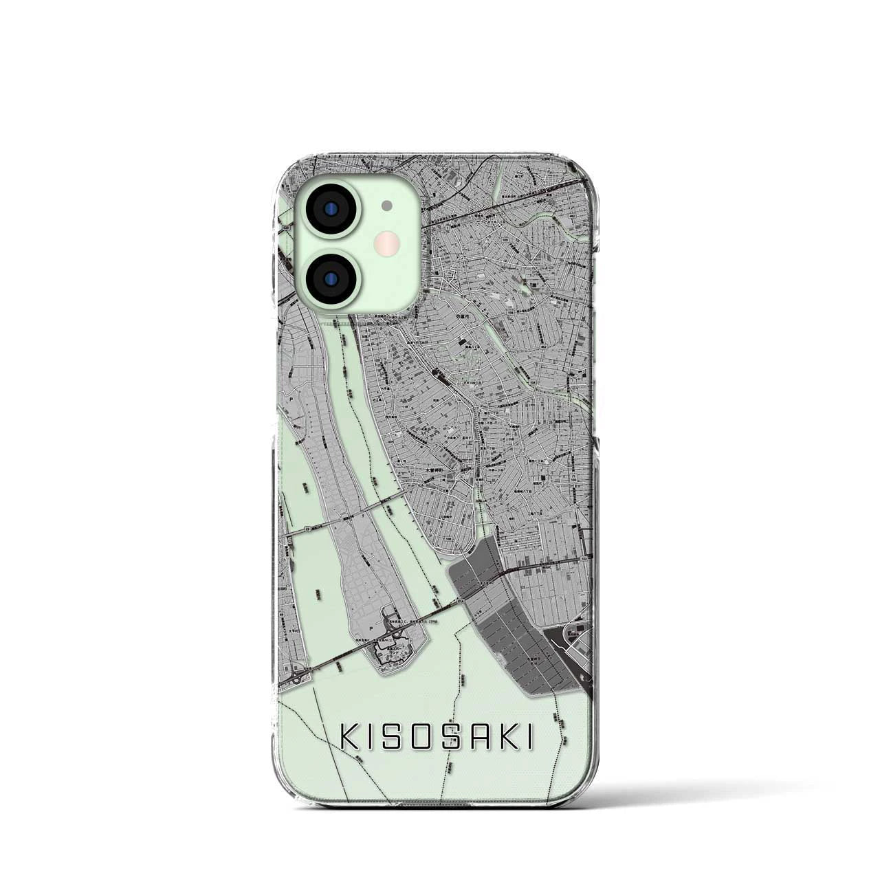 【木曽岬(三重県)】地図柄iPhoneケース(クリアタイプ)