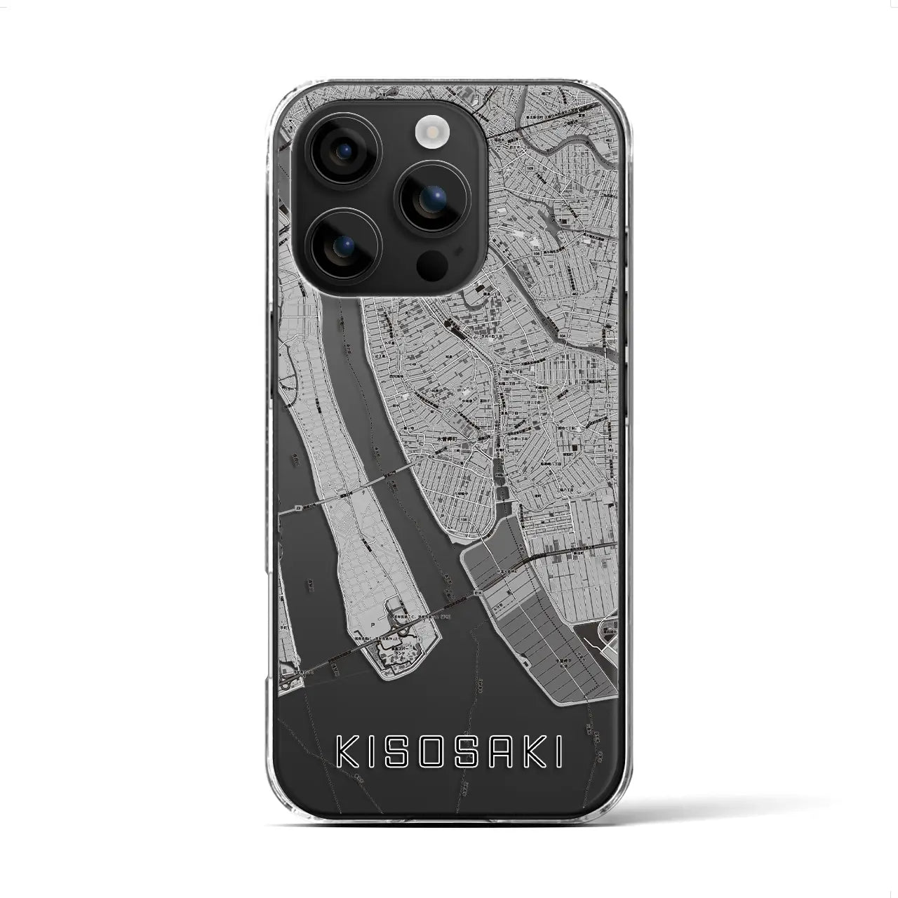 【木曽岬(三重県)】地図柄iPhoneケース(クリアタイプ)