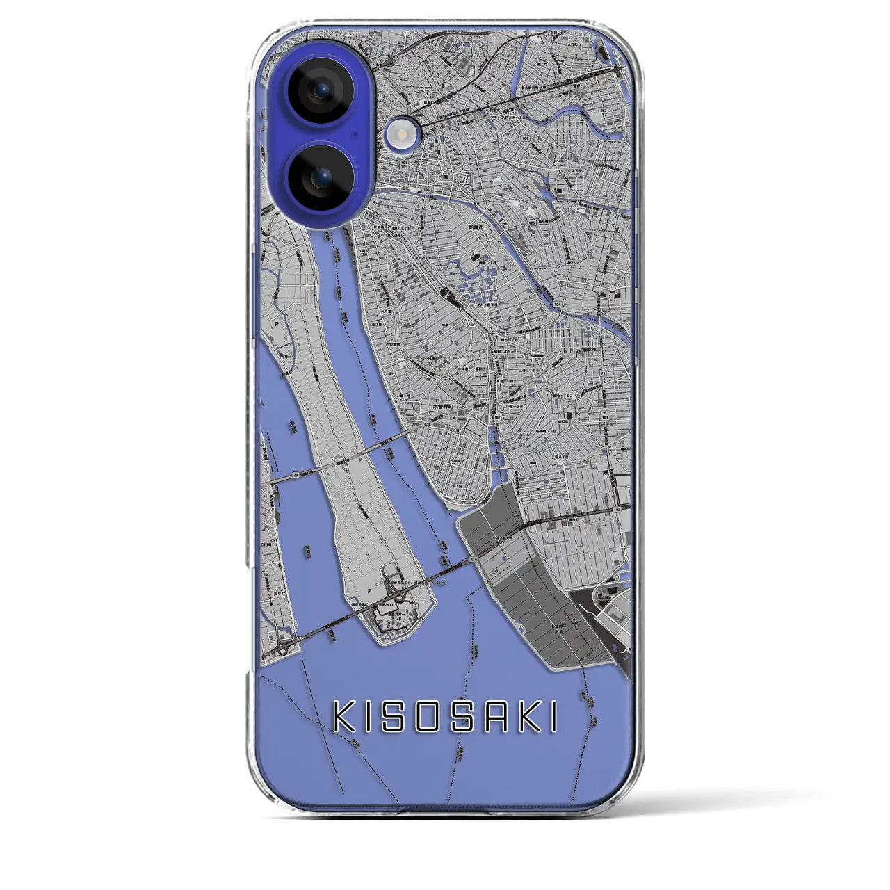 【木曽岬(三重県)】地図柄iPhoneケース(クリアタイプ)