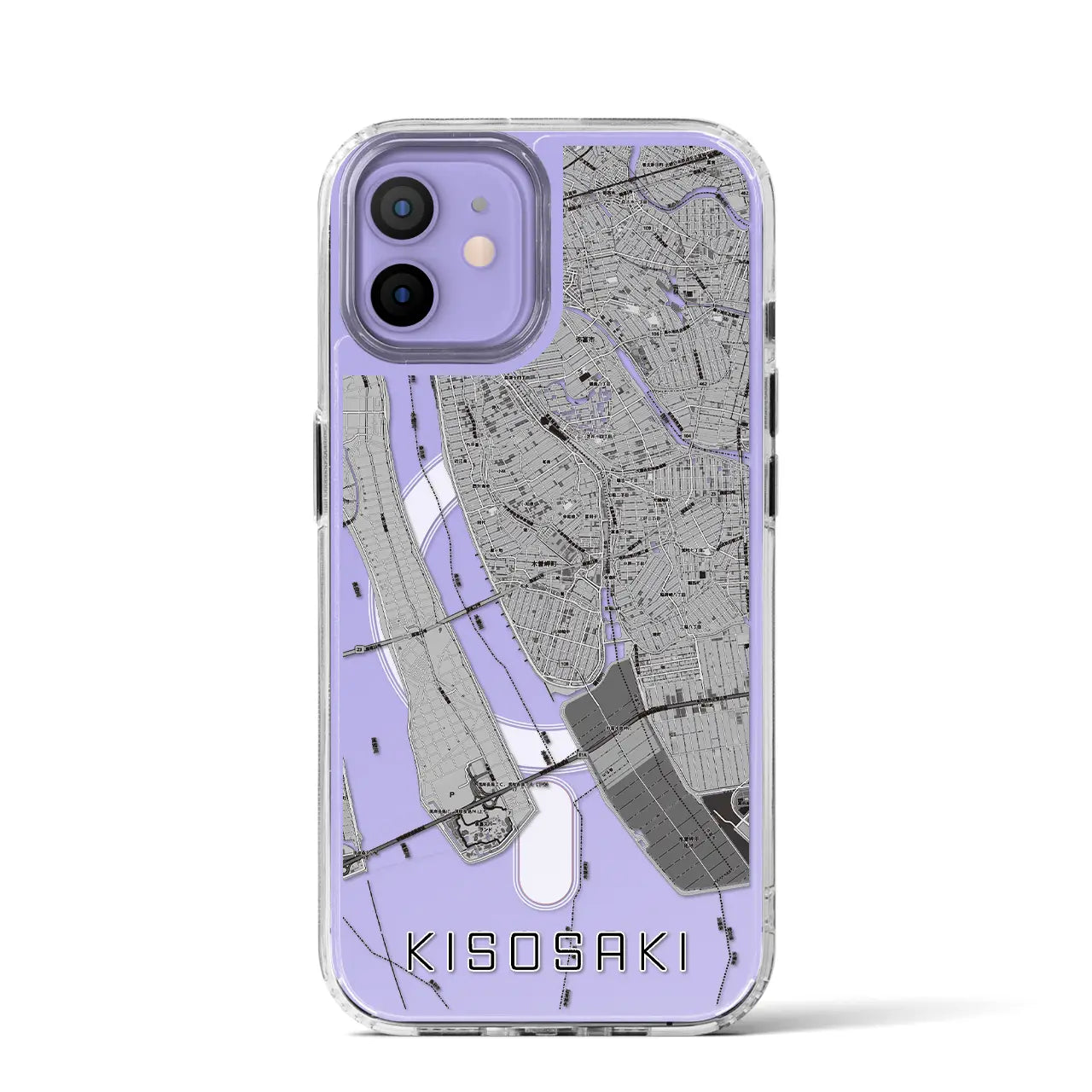【木曽岬(三重県)】地図柄iPhoneケース(MagSafeタイプ)