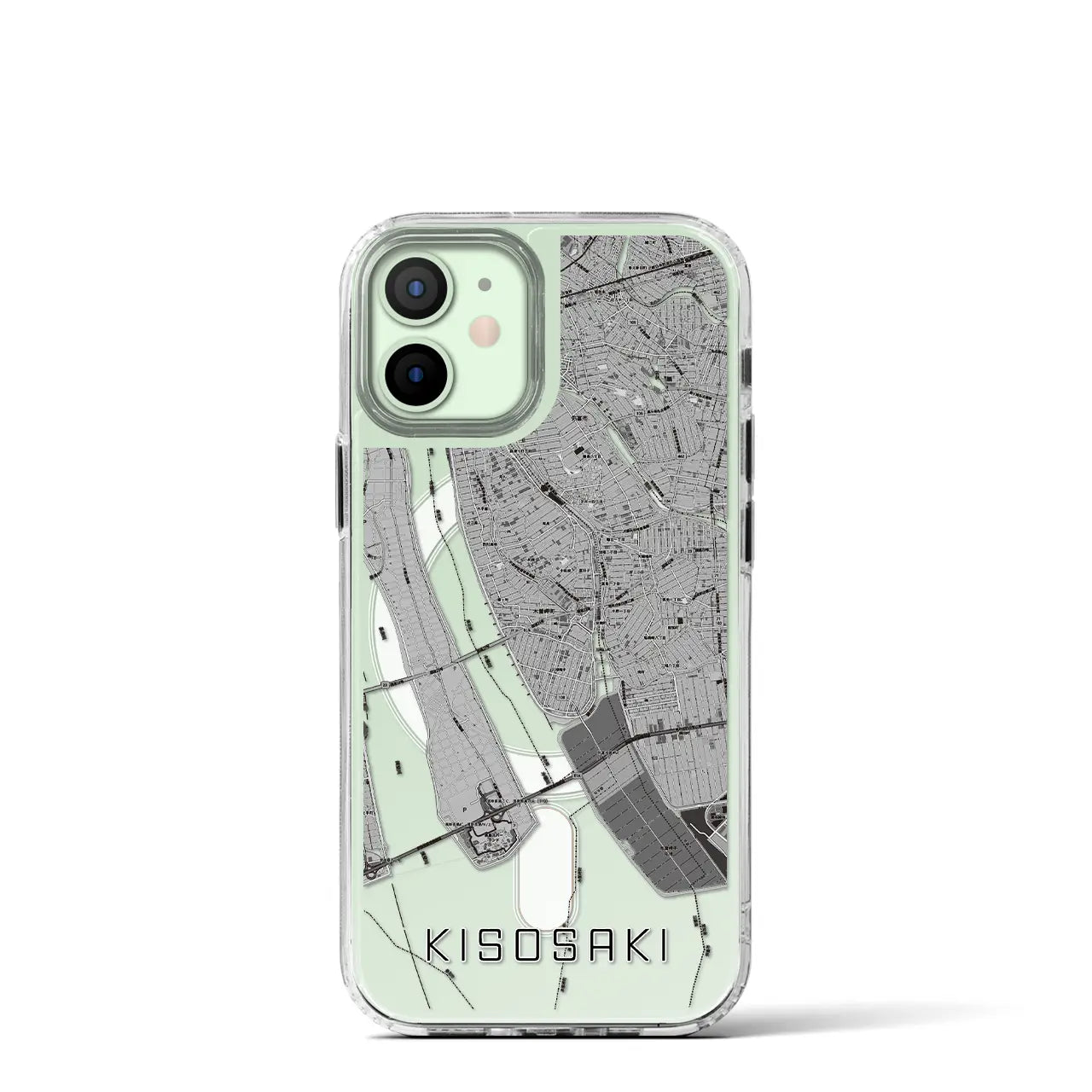 【木曽岬(三重県)】地図柄iPhoneケース(MagSafeタイプ)