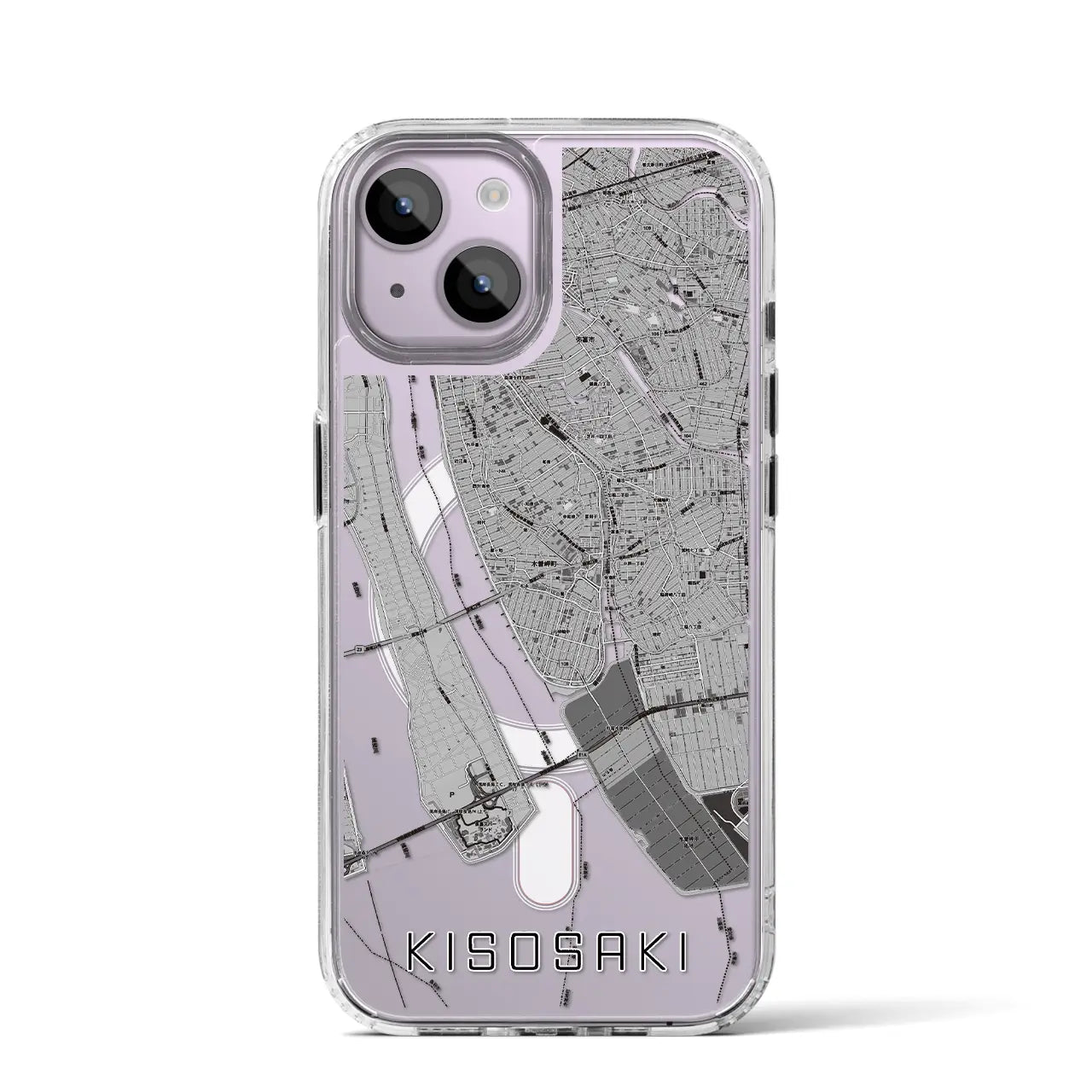 【木曽岬(三重県)】地図柄iPhoneケース(MagSafeタイプ)