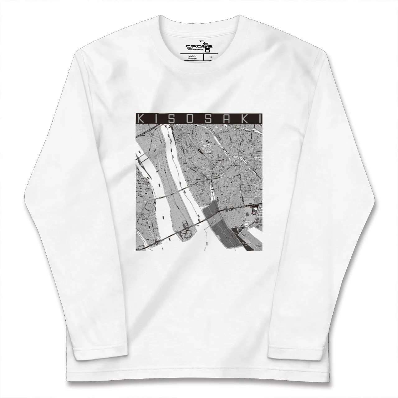 【木曽岬(三重県)】地図柄ロングスリーブTシャツ