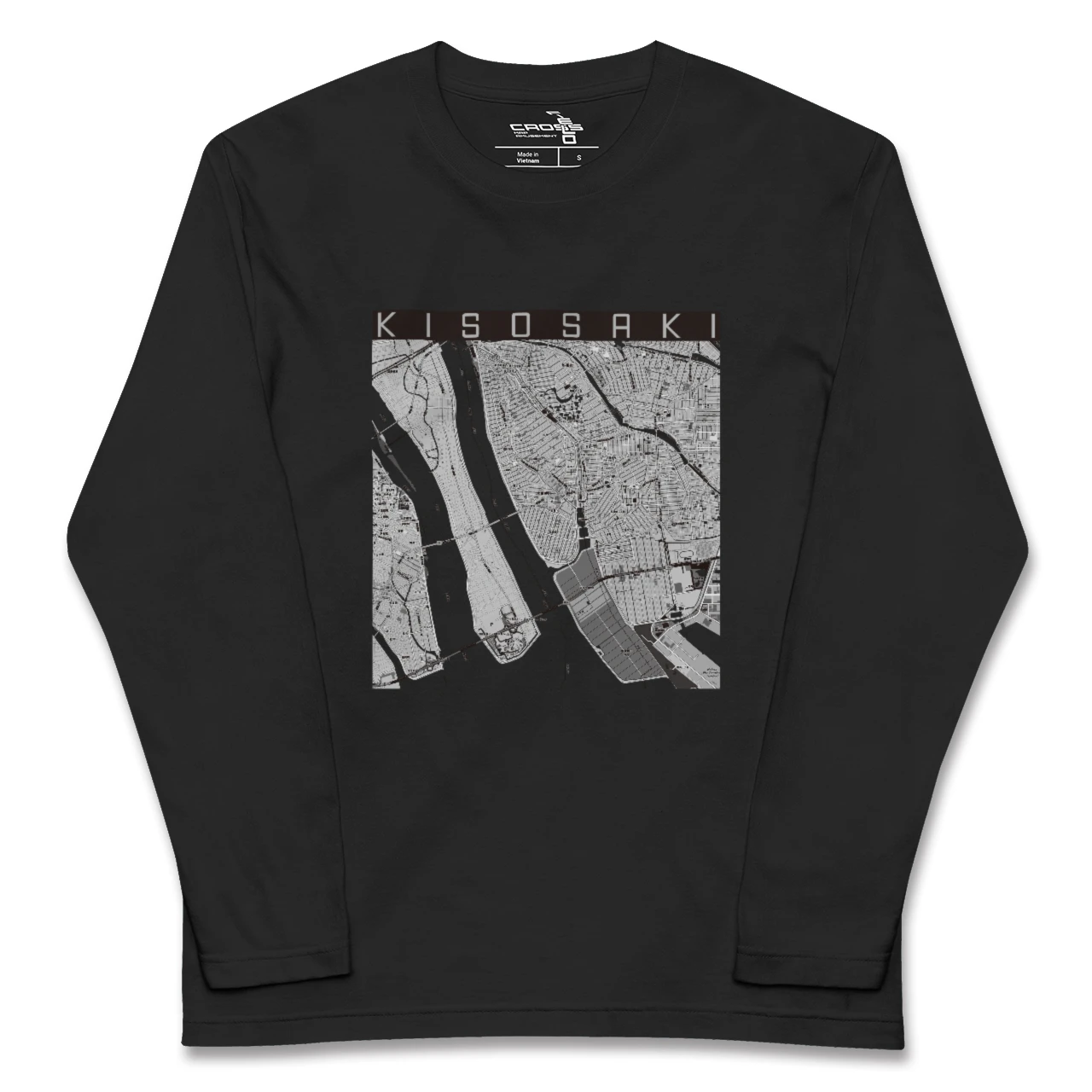 【木曽岬(三重県)】地図柄ロングスリーブTシャツ