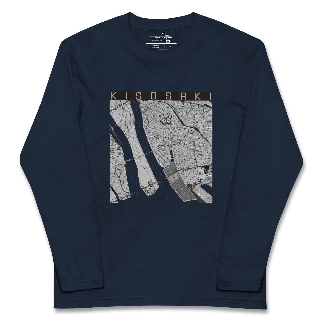 【木曽岬(三重県)】地図柄ロングスリーブTシャツ