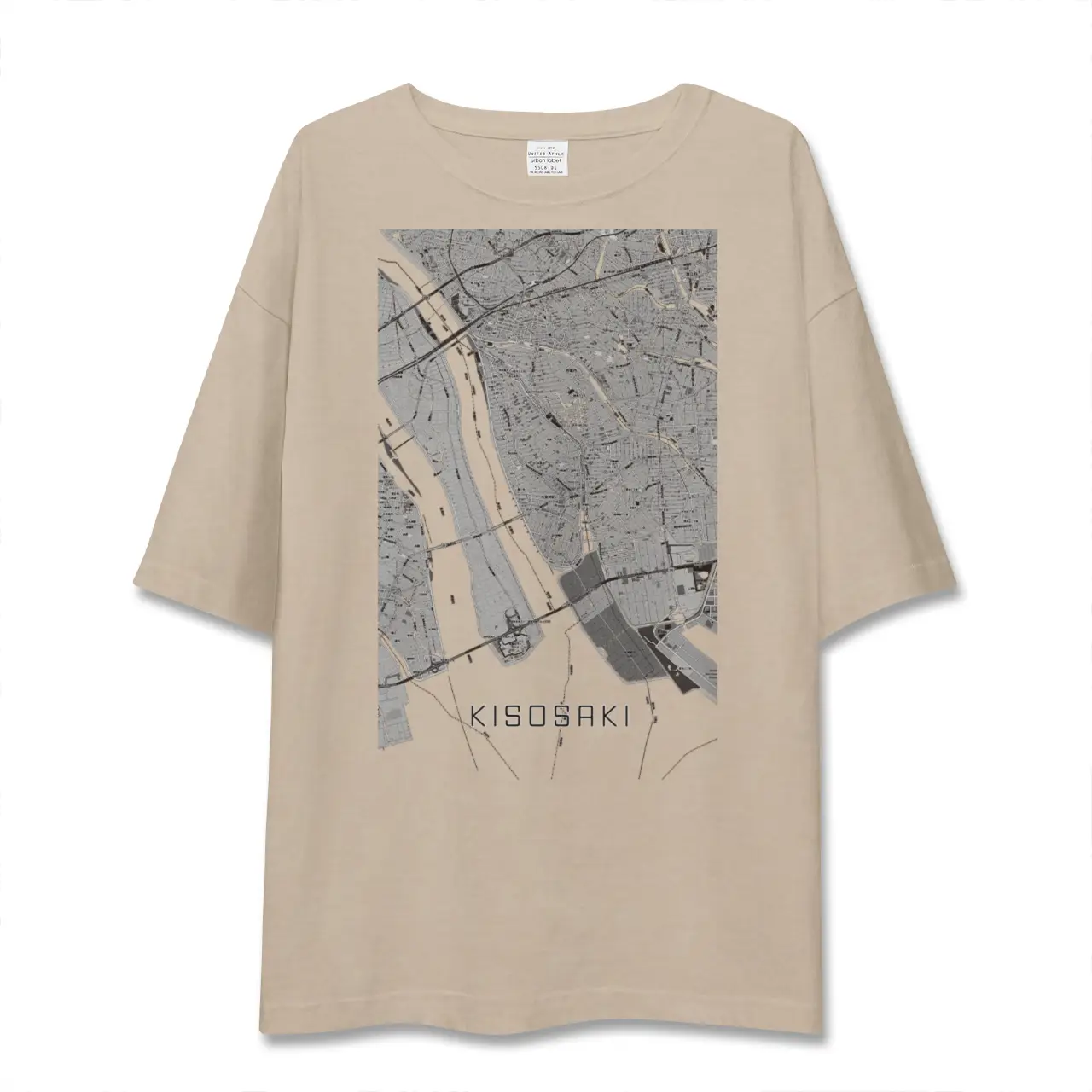 【木曽岬(三重県)】地図柄ビッグシルエットTシャツ