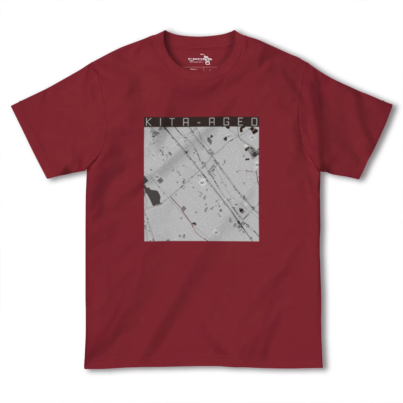 【北上尾(埼玉県)】地図柄ヘビーウェイトTシャツ