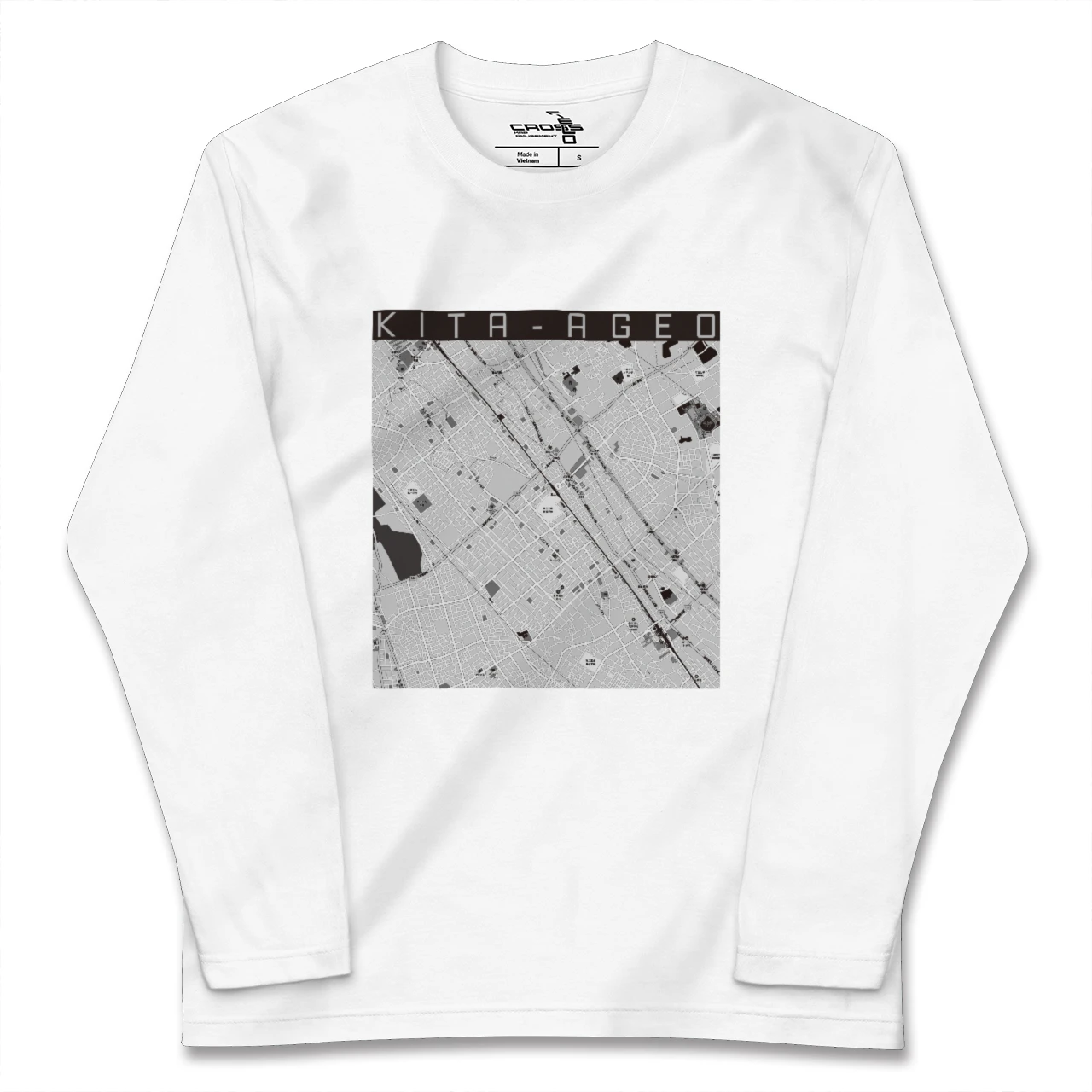 【北上尾(埼玉県)】地図柄ロングスリーブTシャツ