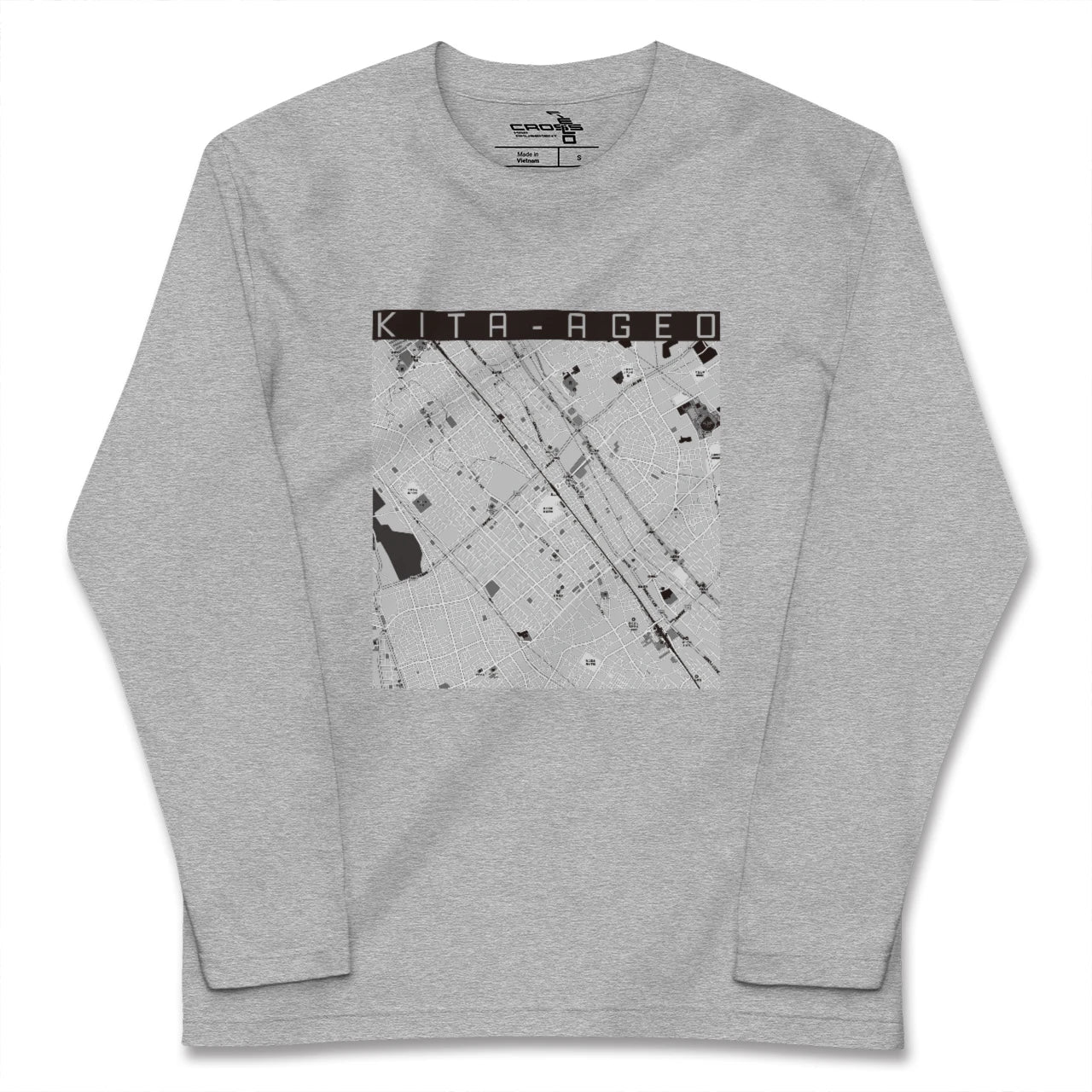 【北上尾(埼玉県)】地図柄ロングスリーブTシャツ