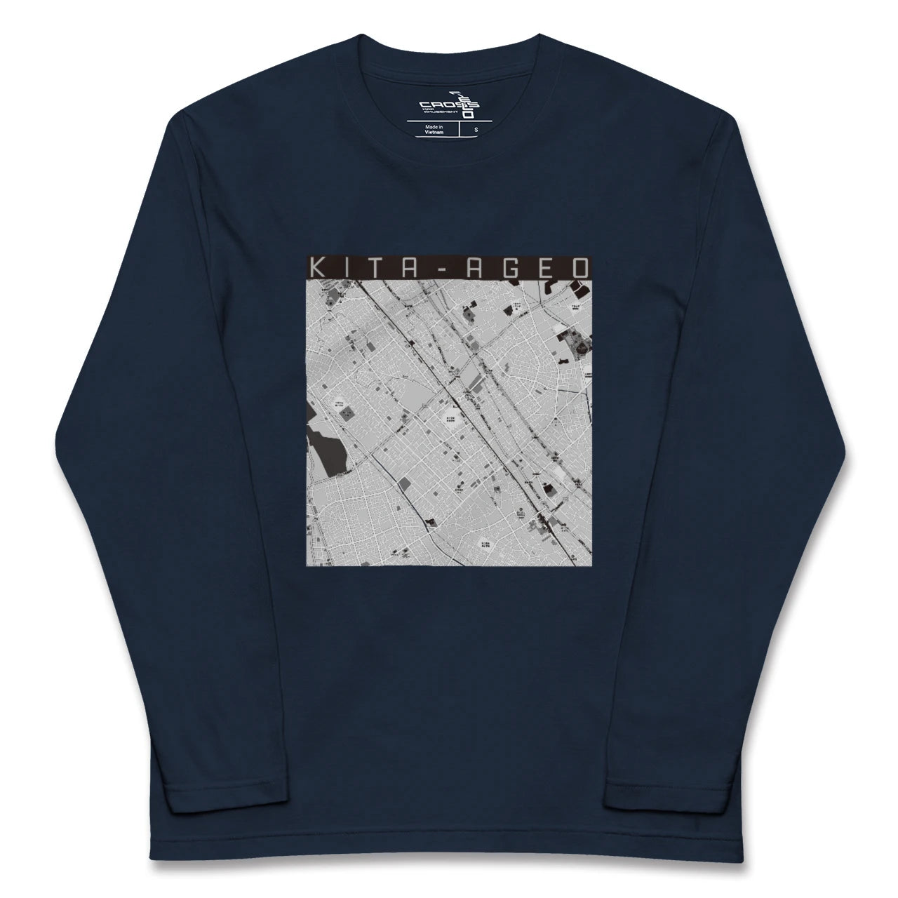 【北上尾(埼玉県)】地図柄ロングスリーブTシャツ