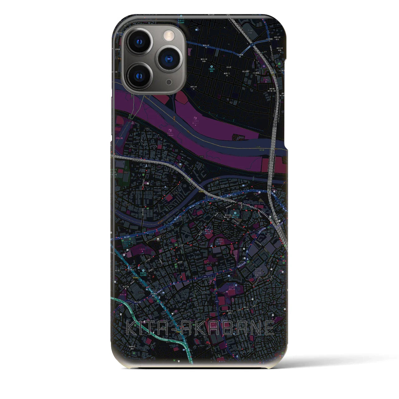 【北赤羽(東京都)】地図柄iPhoneケース(バックカバータイプ)
