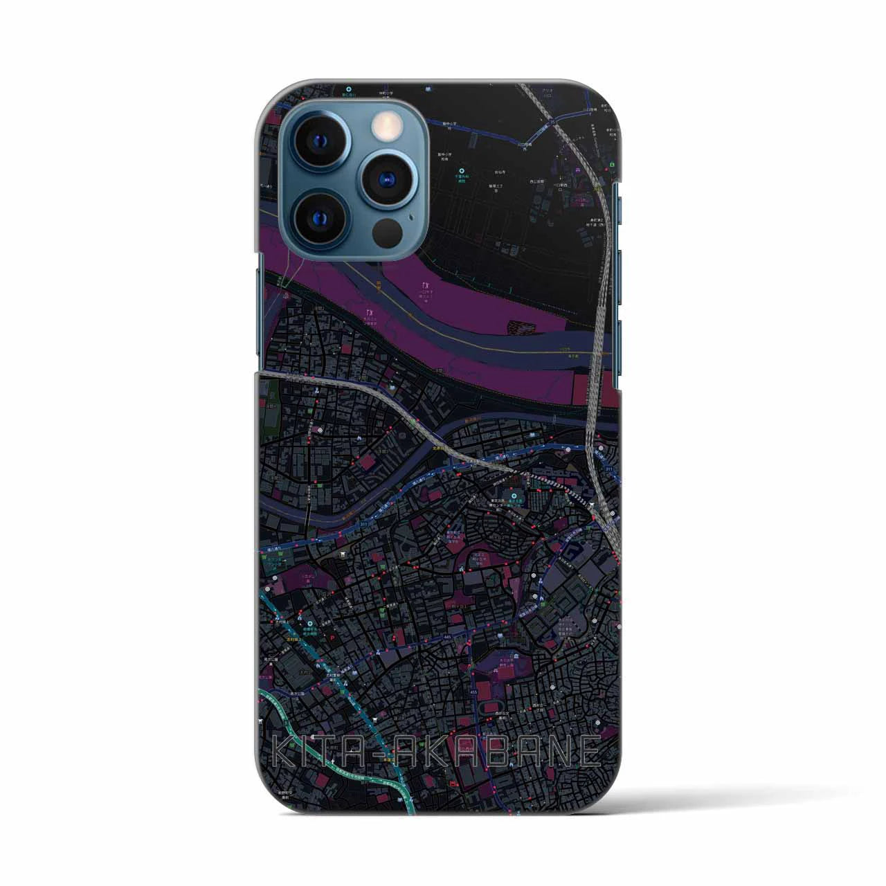 【北赤羽(東京都)】地図柄iPhoneケース(バックカバータイプ)