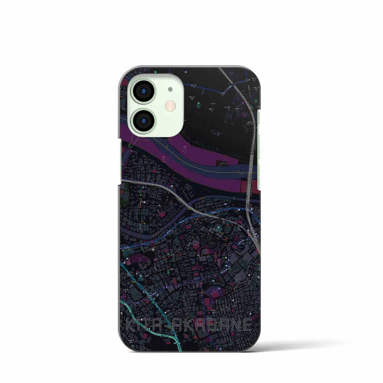 【北赤羽(東京都)】地図柄iPhoneケース(バックカバータイプ)