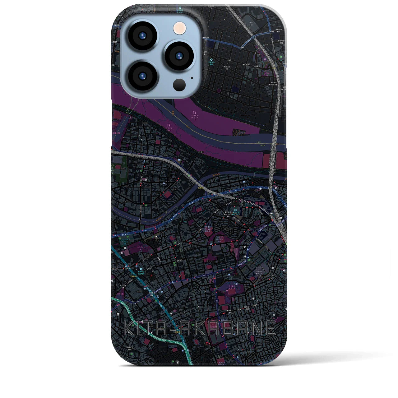 【北赤羽(東京都)】地図柄iPhoneケース(バックカバータイプ)