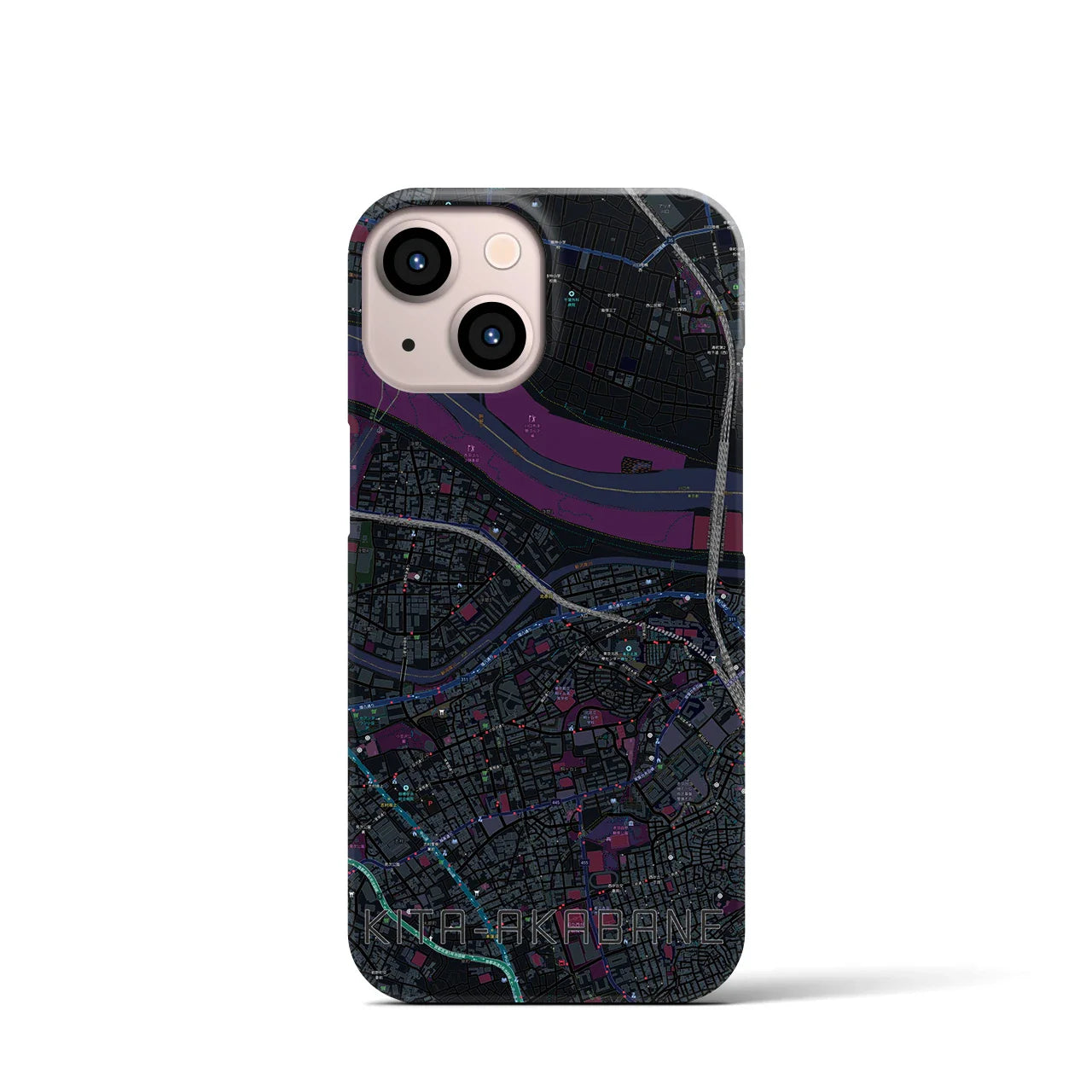 【北赤羽(東京都)】地図柄iPhoneケース(バックカバータイプ)