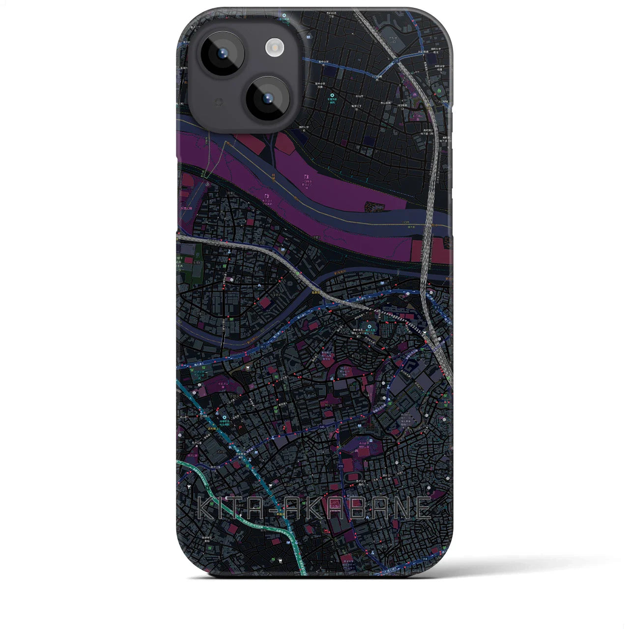 【北赤羽(東京都)】地図柄iPhoneケース(バックカバータイプ)