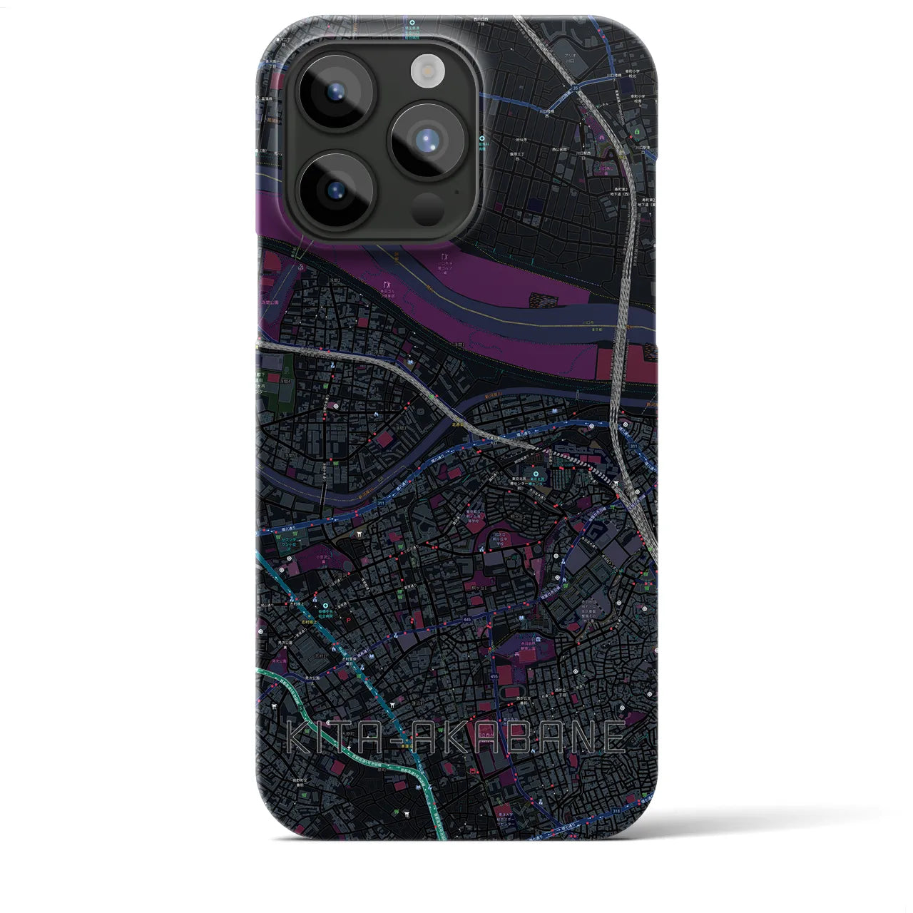 【北赤羽(東京都)】地図柄iPhoneケース(バックカバータイプ)