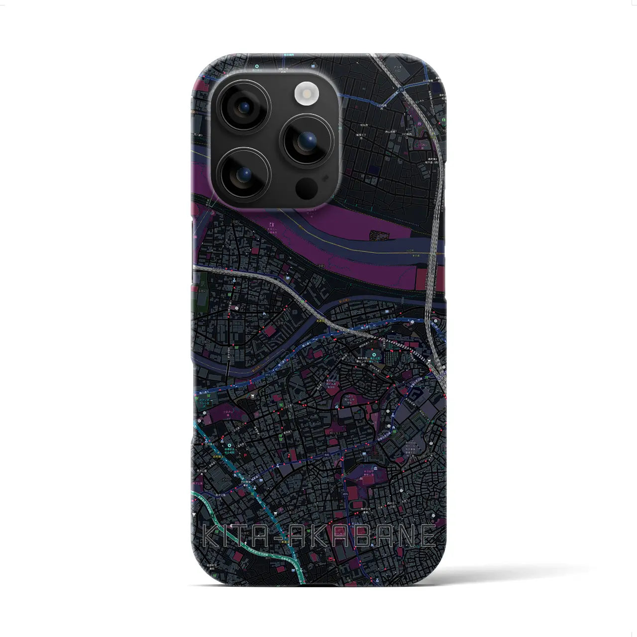 【北赤羽(東京都)】地図柄iPhoneケース(バックカバータイプ)