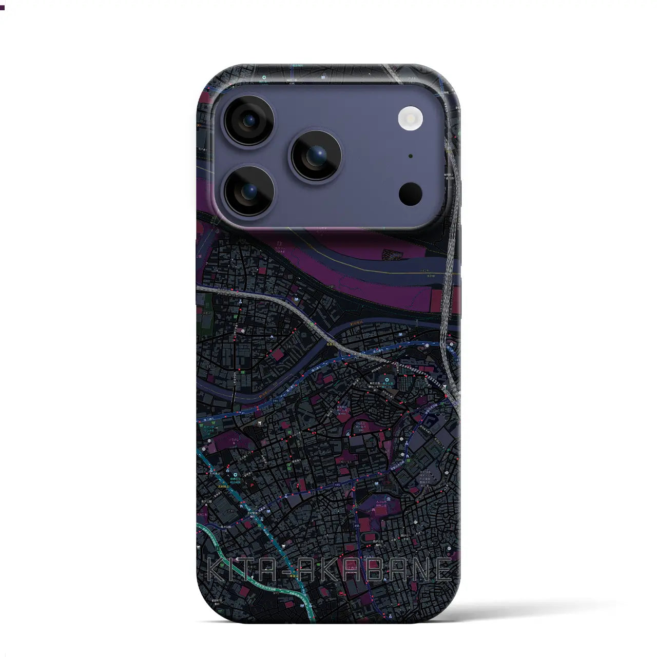 【北赤羽(東京都)】地図柄iPhoneケース(バックカバータイプ)