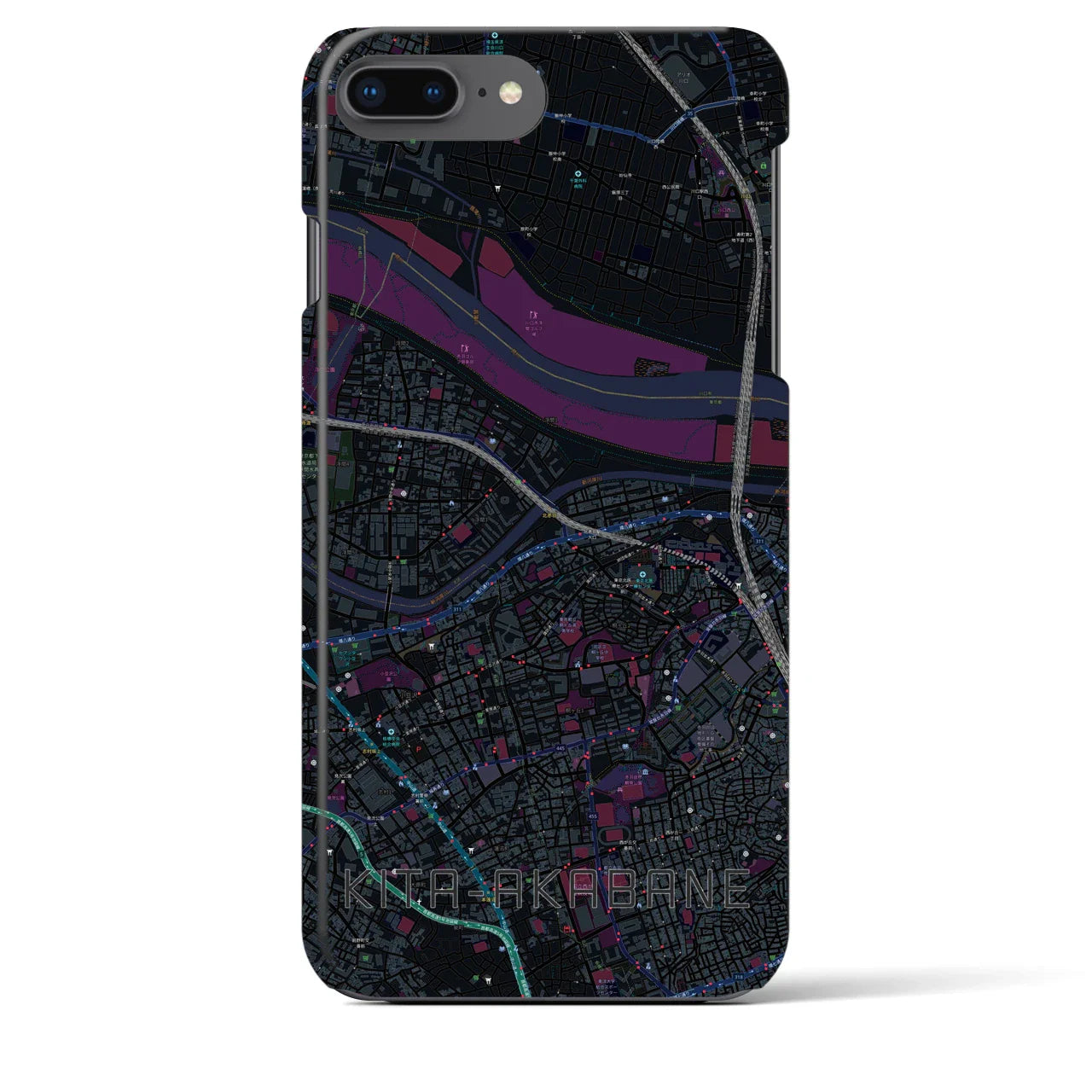 【北赤羽(東京都)】地図柄iPhoneケース(バックカバータイプ)